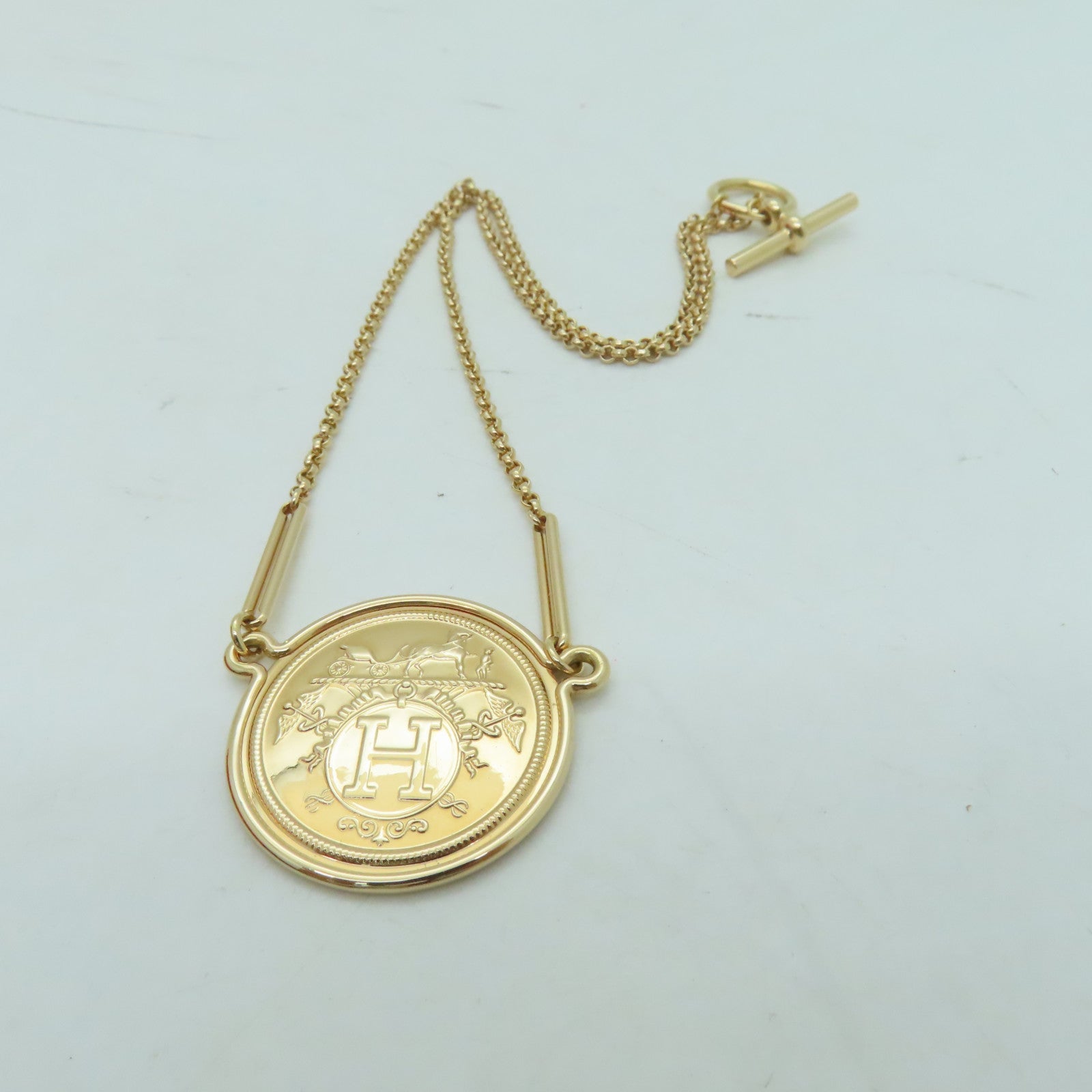 HERMES **【激減優惠】18K玫瑰金Ex-Libris Pendant項鍊