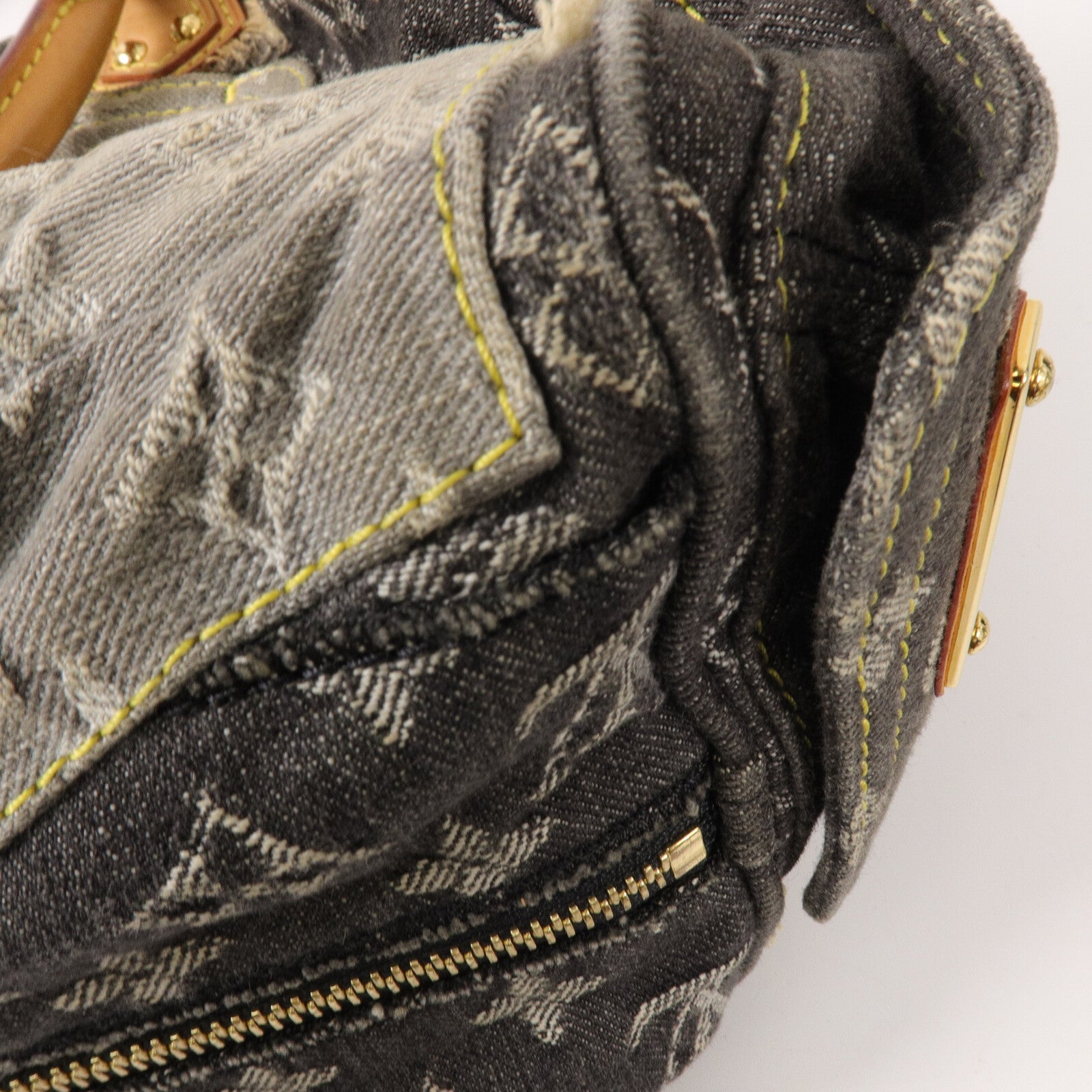 LOUIS VUITTON Monogram Denim Patchwork Speedy 30手挽袋