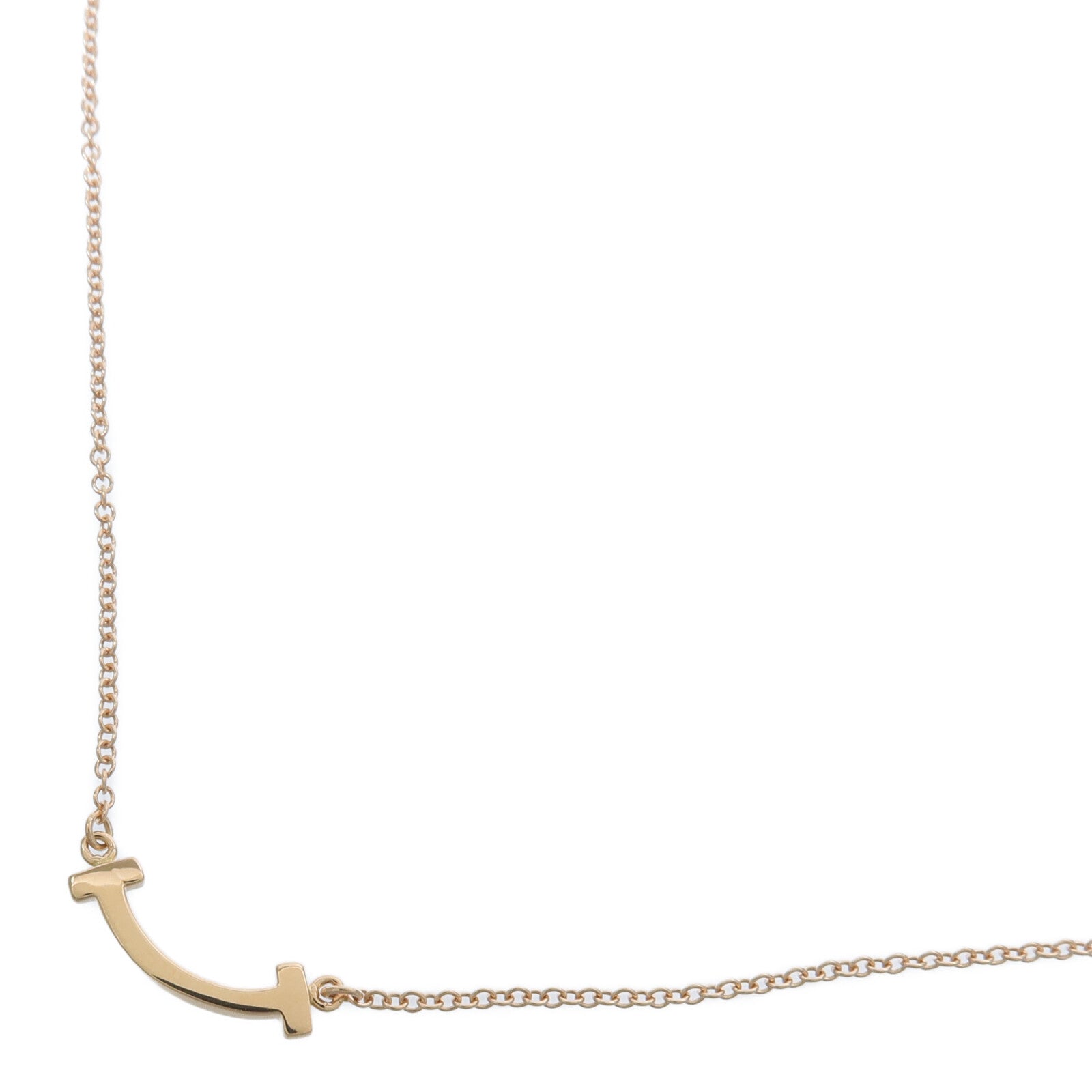 TIFFANY＆CO 18K玫瑰金T Smile Small項鍊