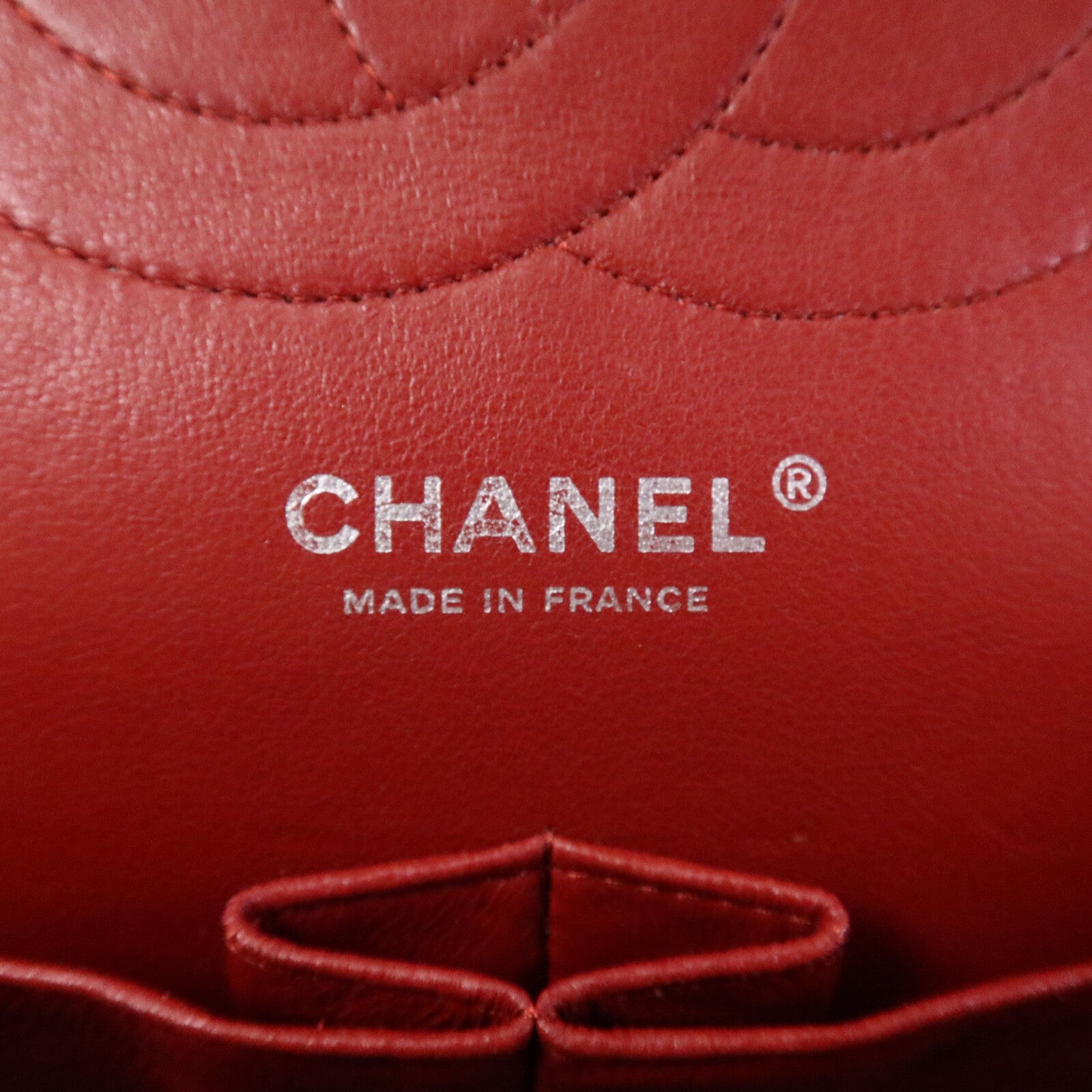 CHANEL 牛皮皮革Large Classic銀扣鏈帶肩背袋