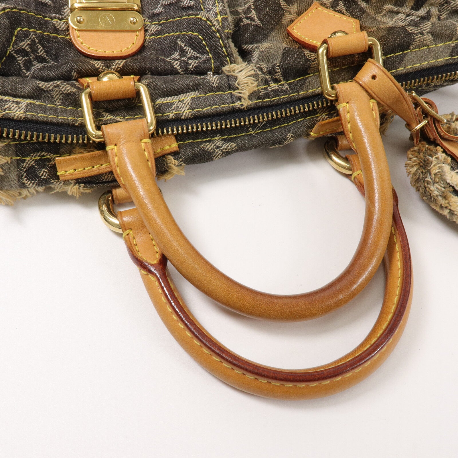 LOUIS VUITTON Monogram Denim Patchwork Speedy 30手挽袋