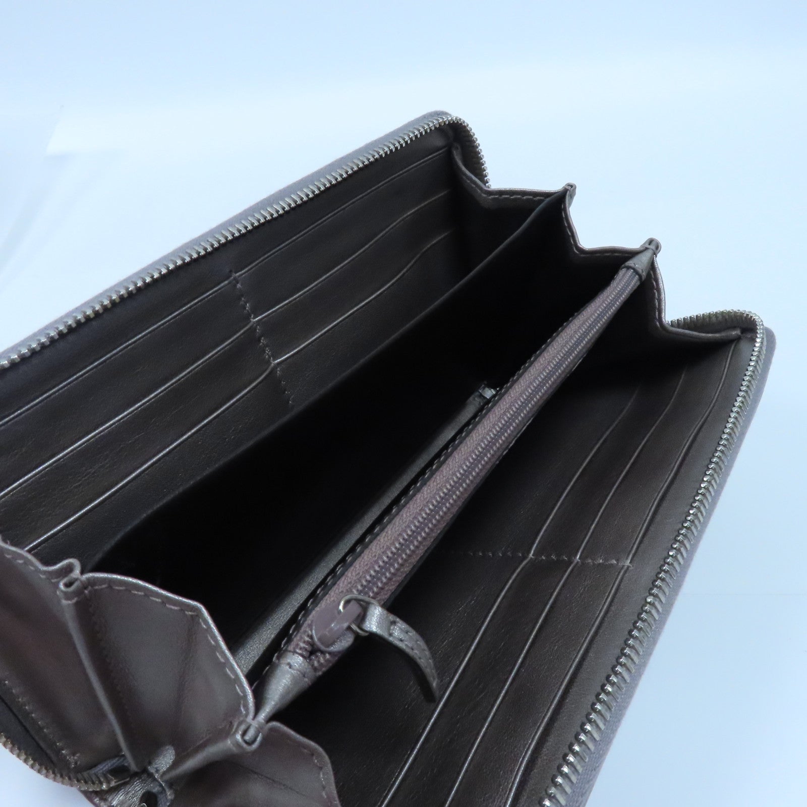 GUCCI 塗層帆布Long Wallet銀扣長錢包米色