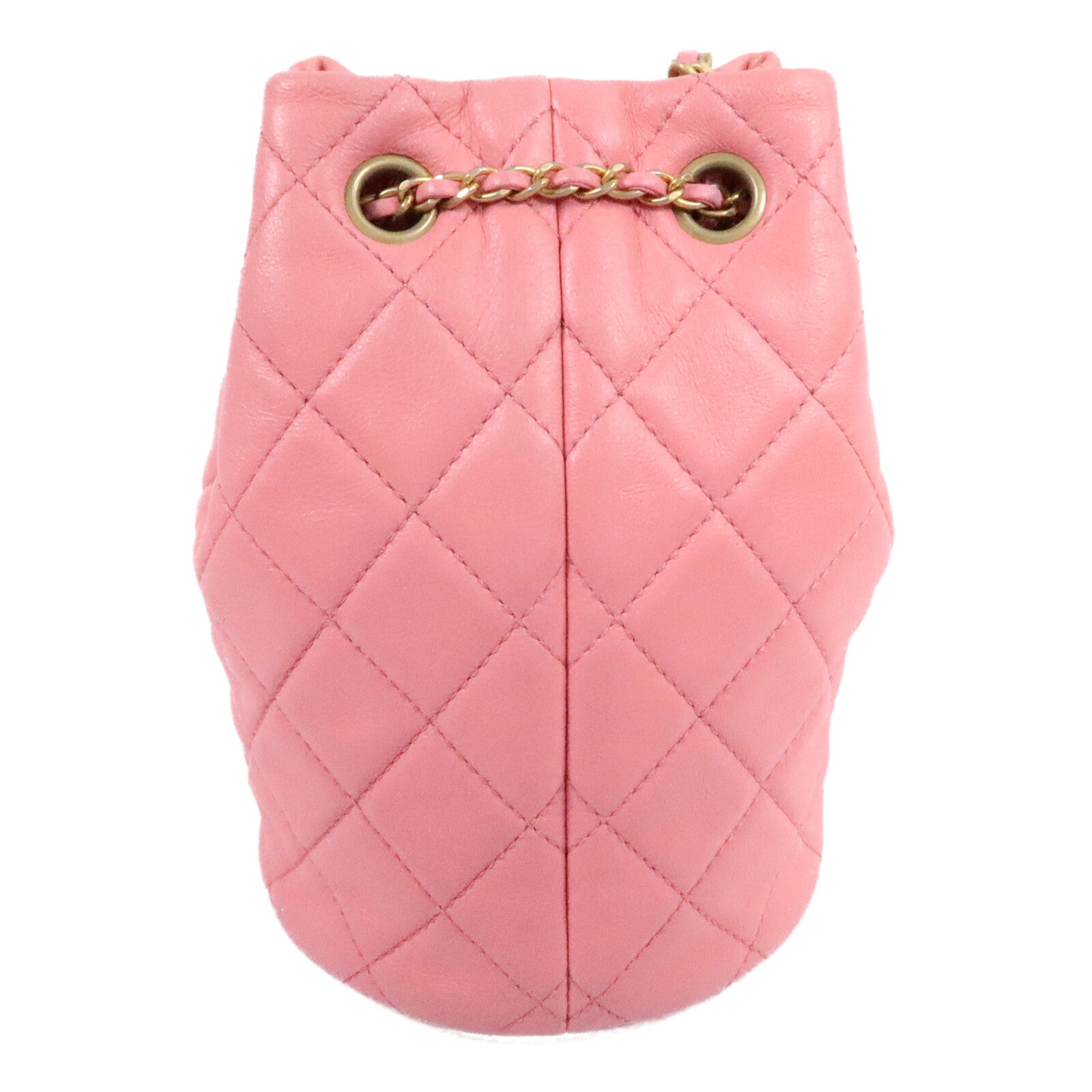 CHANEL 羊皮皮革Bucket Bag鏈帶肩背袋