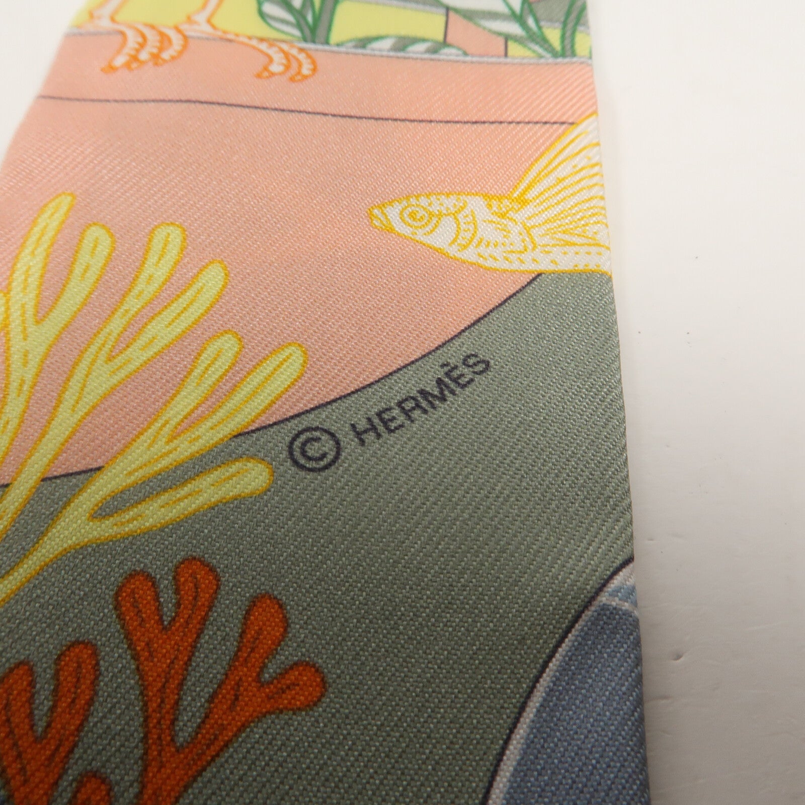 HERMES 【激減優惠】絲質Twilly絲巾
