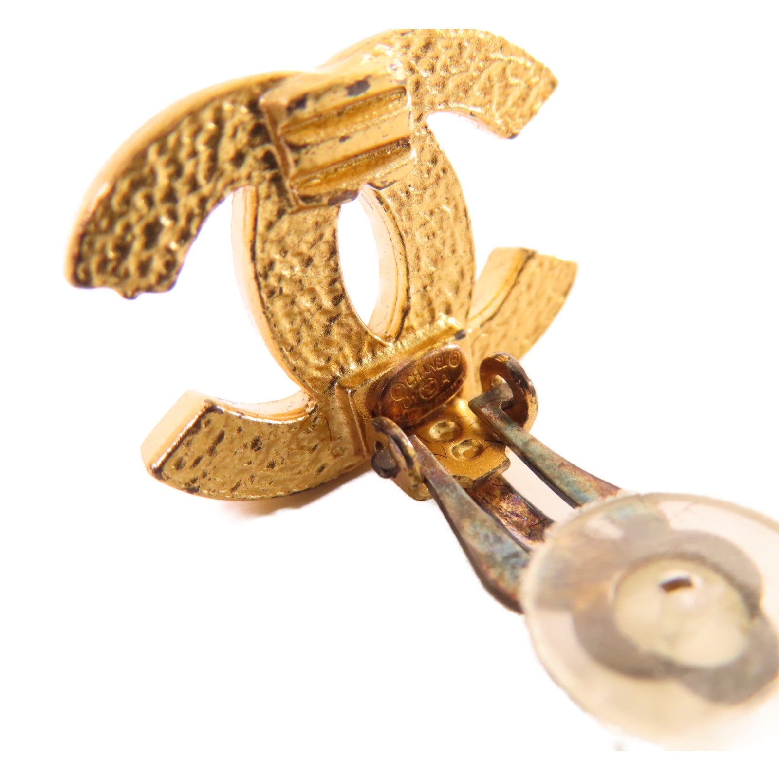 CHANEL 【激減優惠】金屬CC Earrings耳環金色/黑色