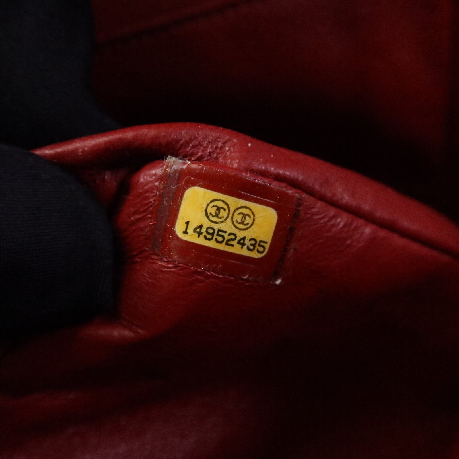 CHANEL 牛皮皮革Large Classic銀扣鏈帶肩背袋