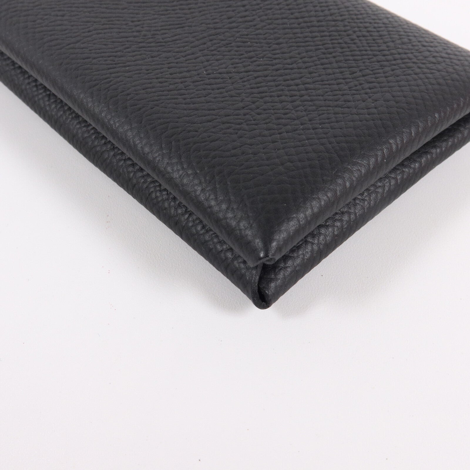 HERMES Epsom皮革Calvi Card Holder卡片套Noir