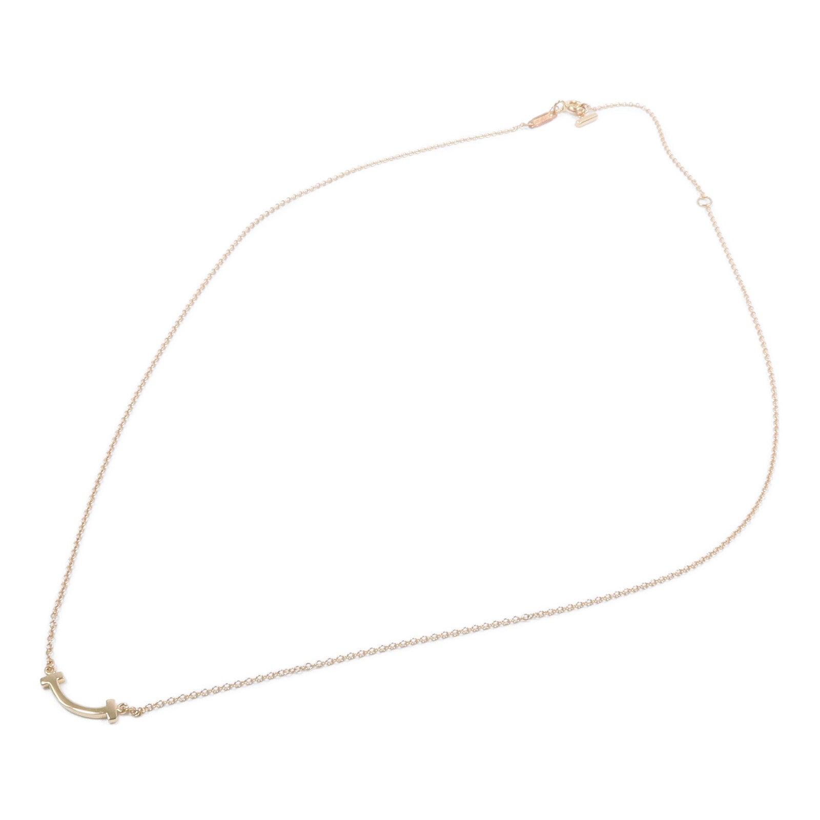 TIFFANY＆CO 18K玫瑰金T Smile Small項鍊