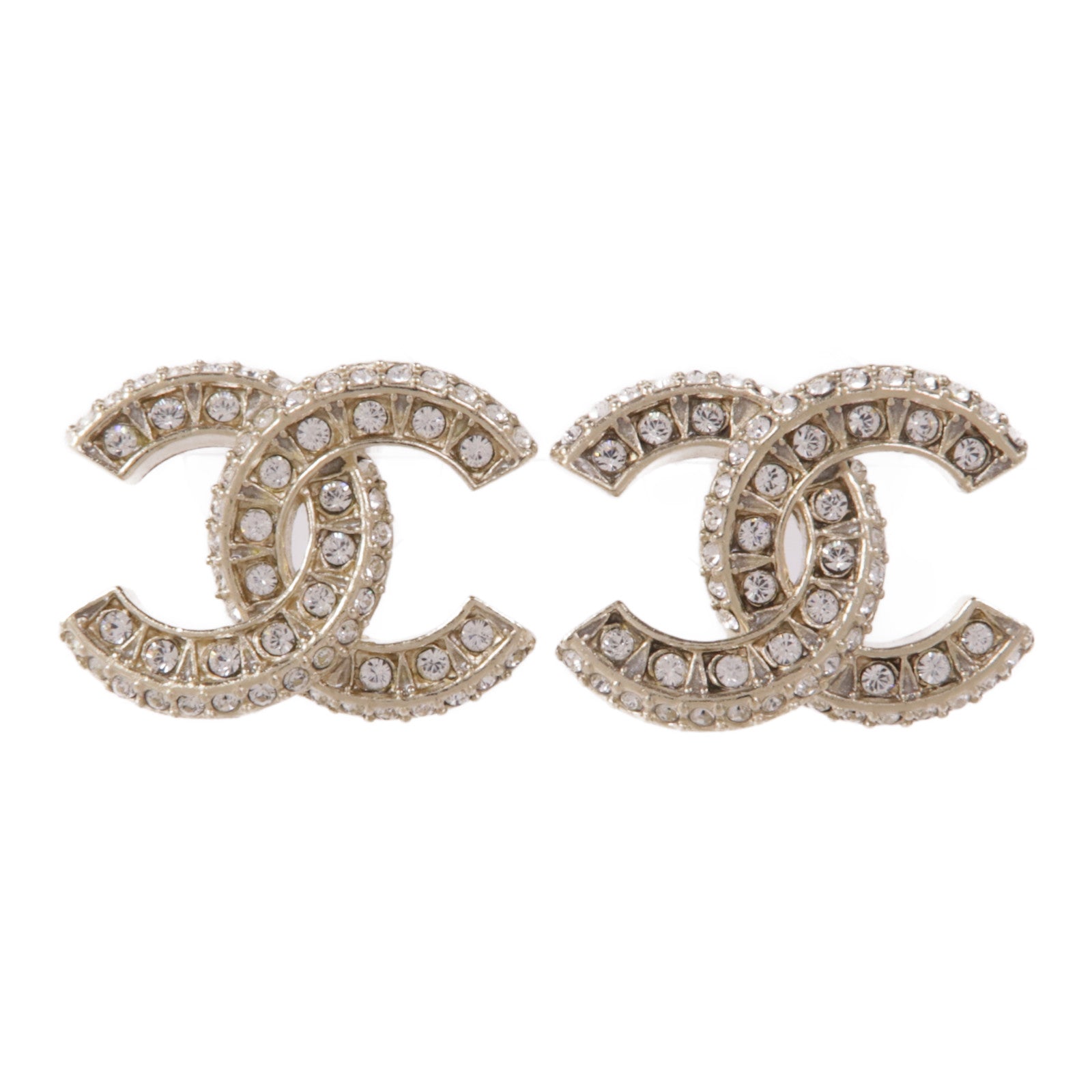 CHANEL CC Earrings Metal Gold