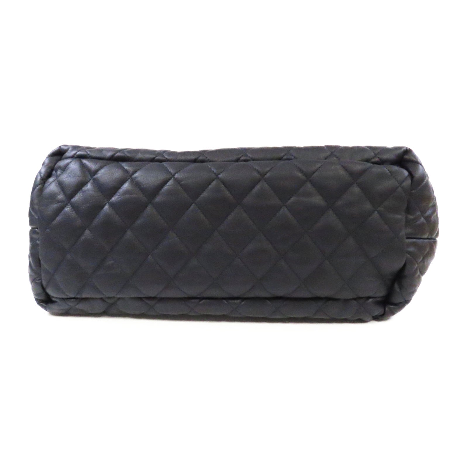 CHANEL 【激減優惠】羊皮皮革CoCo Coon Reversible銀扣手挽袋紅色/藍色