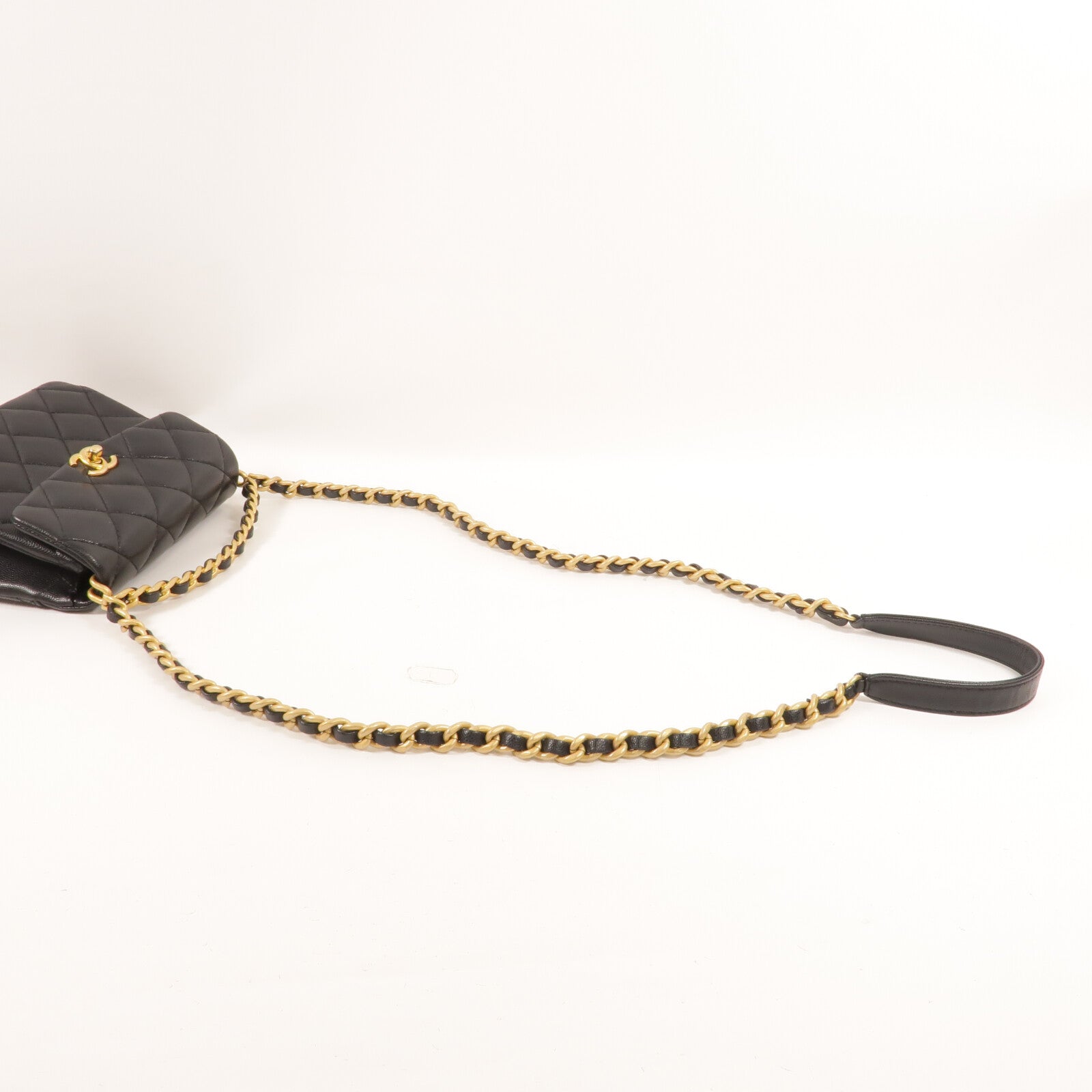 CHANEL 牛皮皮革Chain Shoulder鏈帶手挽肩背兩用袋