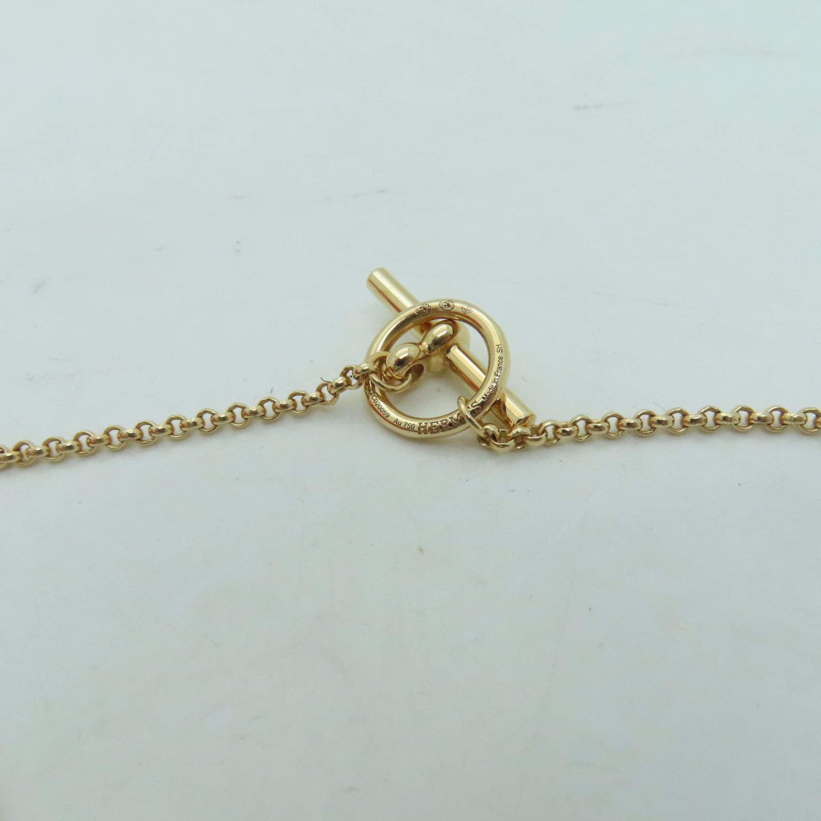 HERMES **【激減優惠】18K玫瑰金Ex-Libris Pendant項鍊