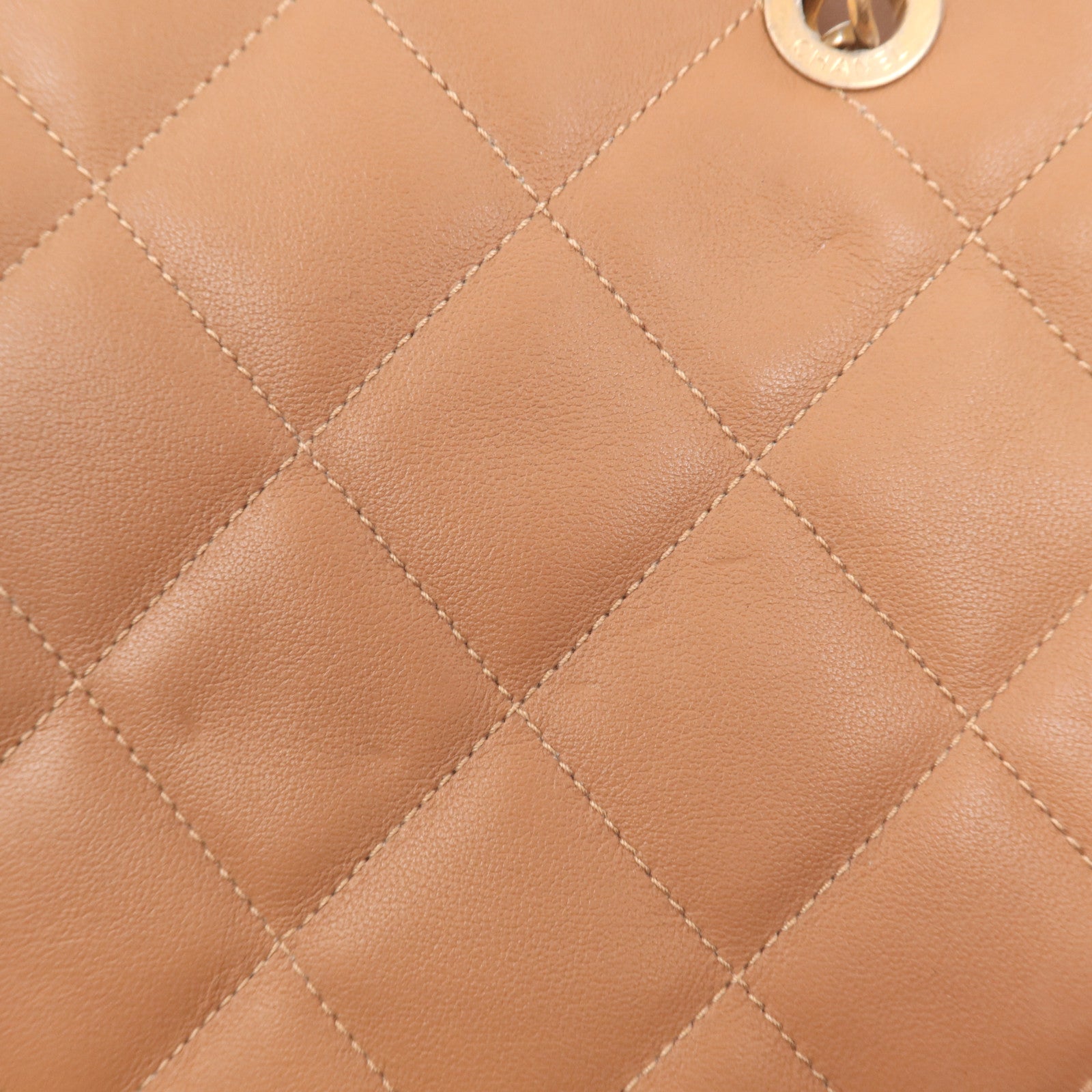 CHANEL 羊皮皮革Tote Bag金扣手挽肩背兩用袋