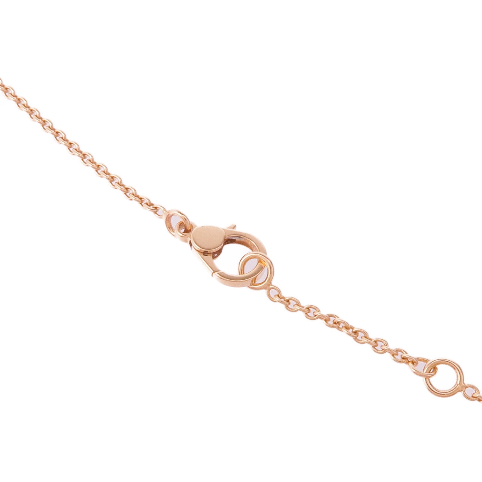 HERMES 18K玫瑰金Finesse Pendant鑽石項鍊