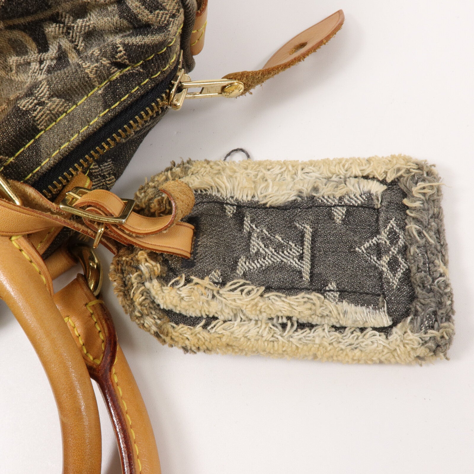 LOUIS VUITTON Monogram Denim Patchwork Speedy 30手挽袋