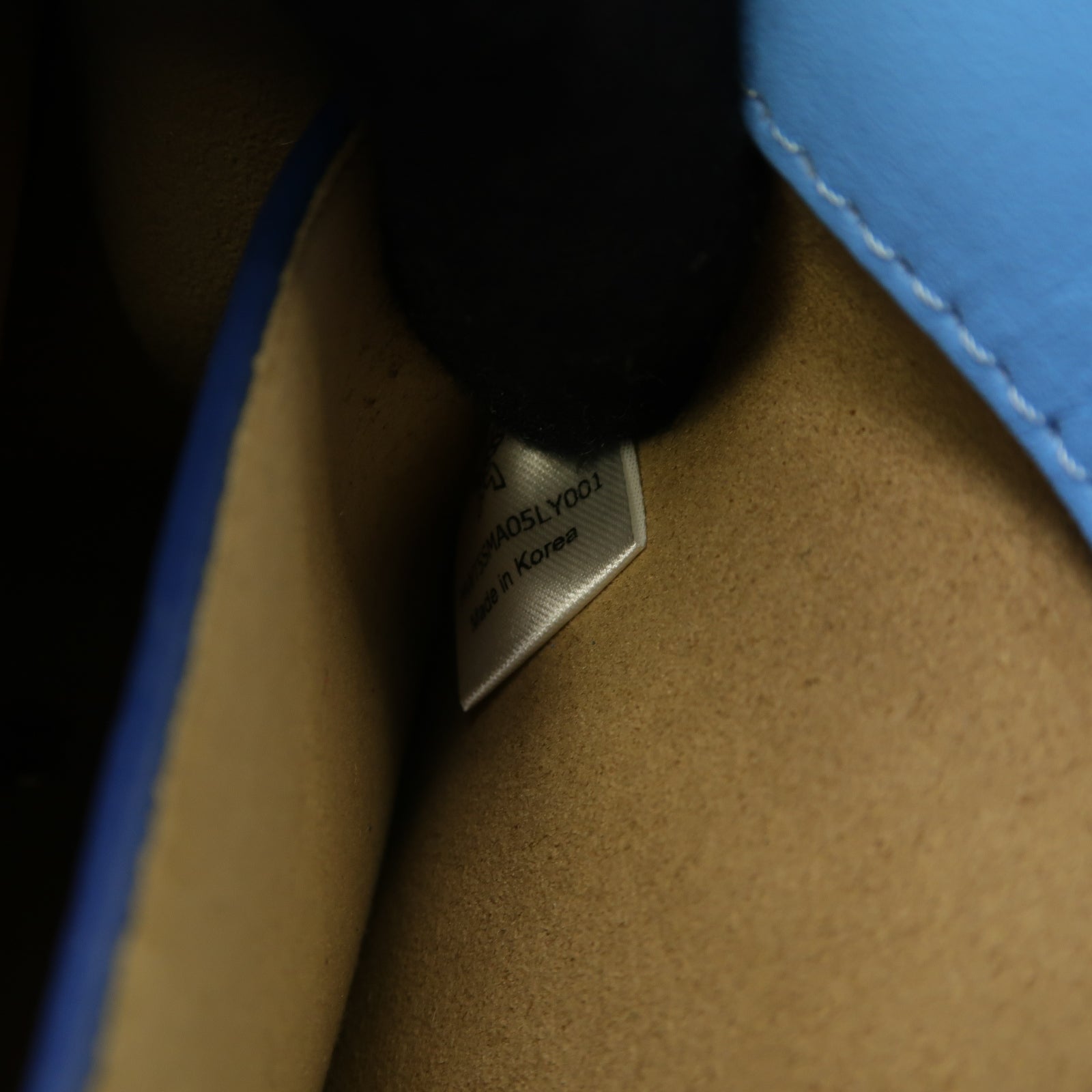 MCM 牛皮皮革2way Shoulder Bag銀扣手挽肩背兩用袋藍色