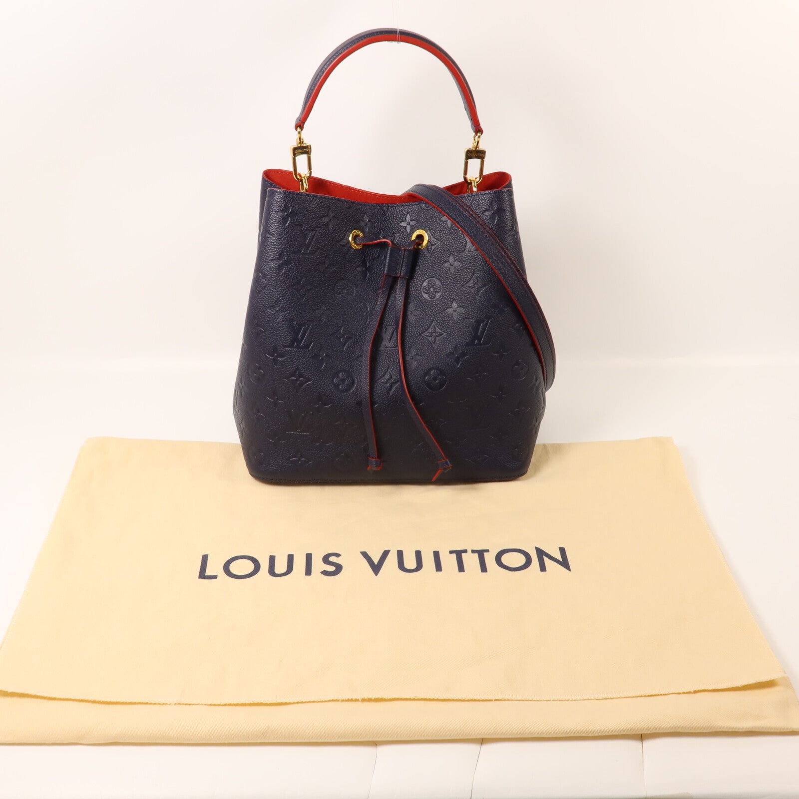 LOUIS VUITTON Monogram Empreinte Neo Noe MM手挽肩背兩用袋