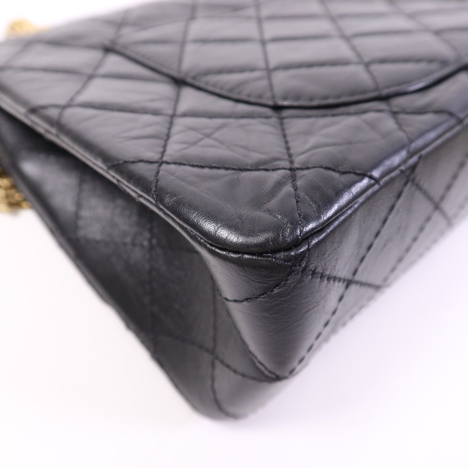 CHANEL 【激減優惠】牛皮皮革2.55 Large金扣鏈帶肩背袋