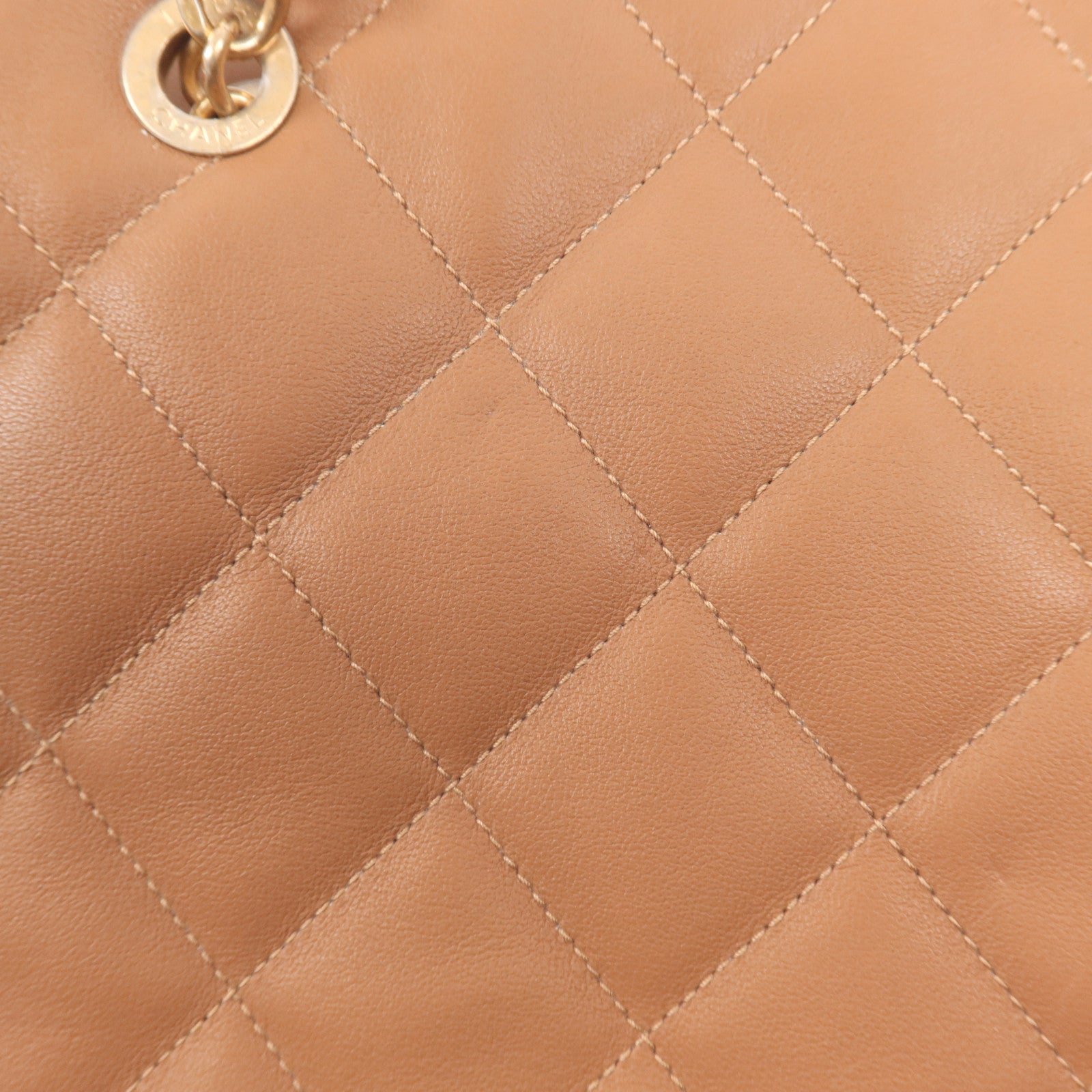 CHANEL 羊皮皮革Tote Bag金扣手挽肩背兩用袋