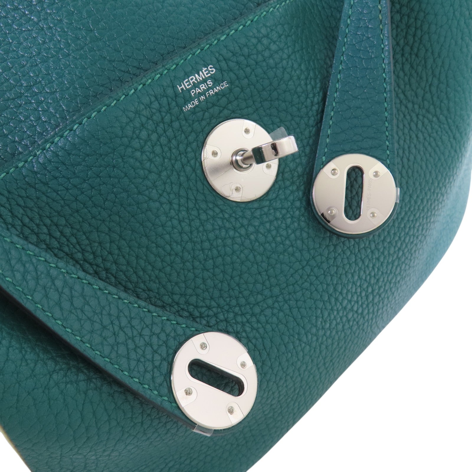 HERMES Clemence皮革Lindy 26 Shoulder Bag銀扣肩背袋