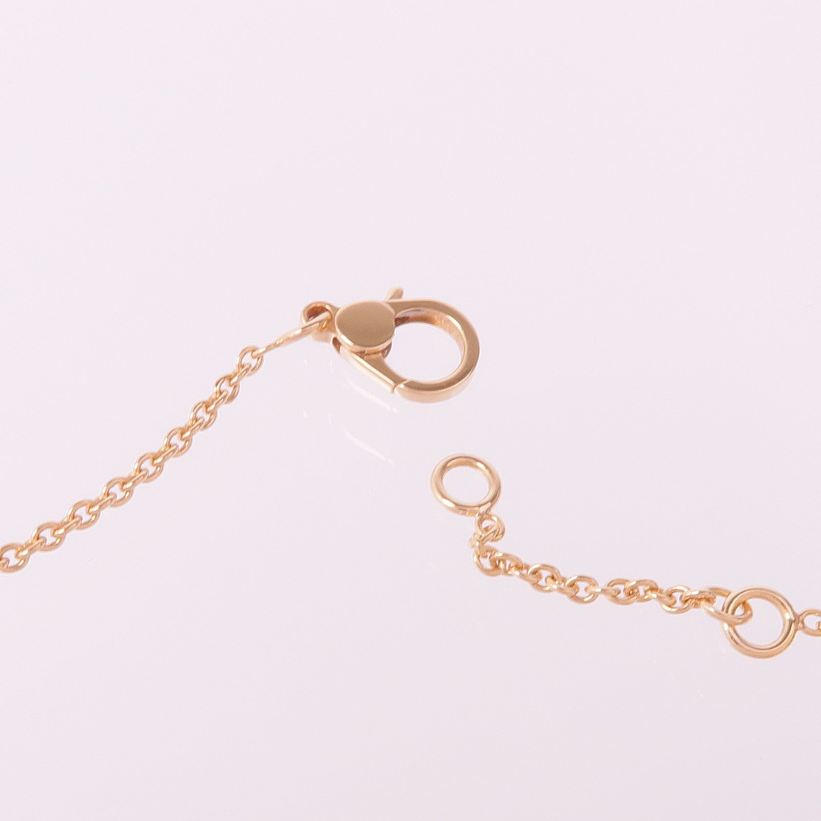 HERMES 18K玫瑰金Finesse Pendant鑽石項鍊