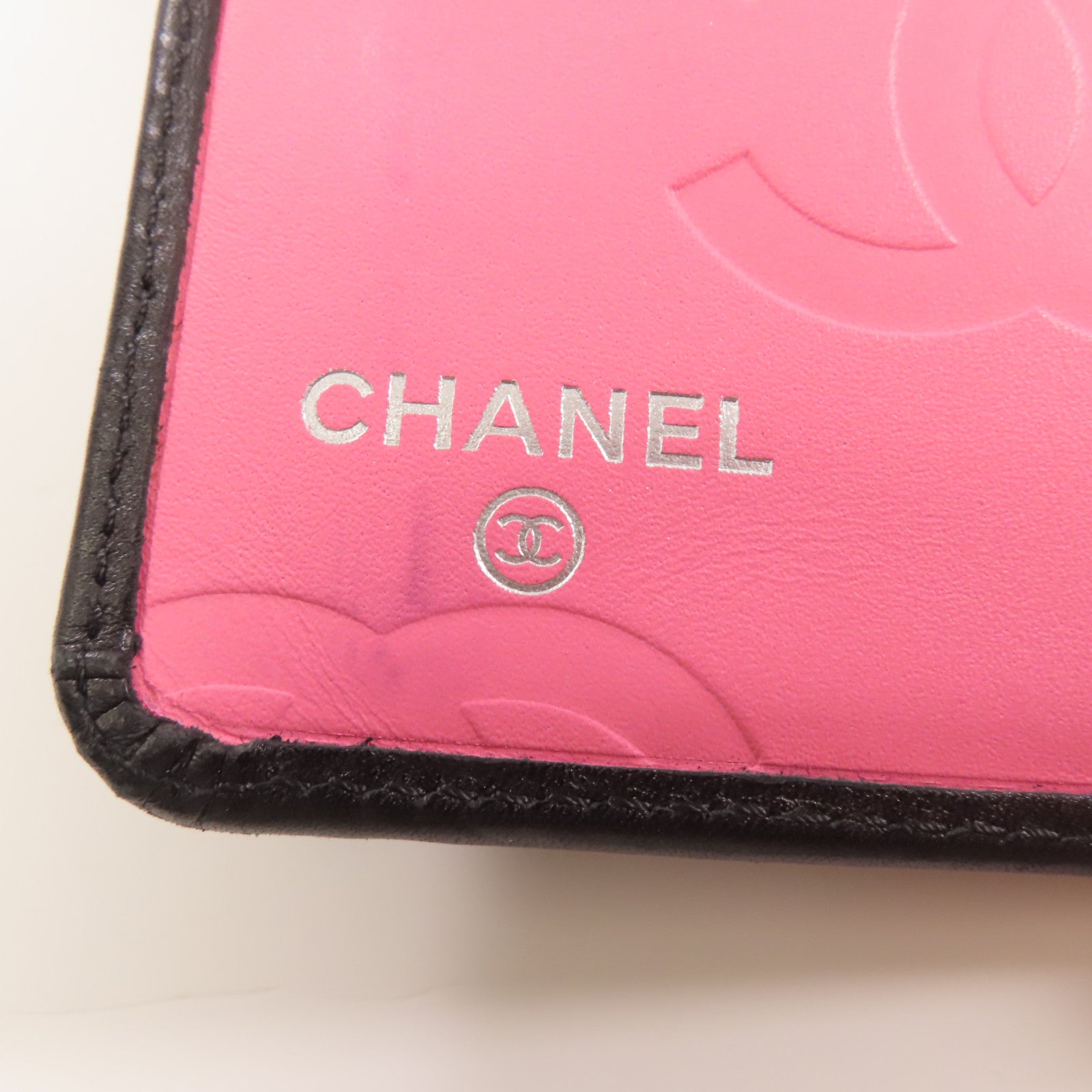 CHANEL 【激減優惠】牛皮皮革Cambon Long Wallet銀扣長錢包黑色