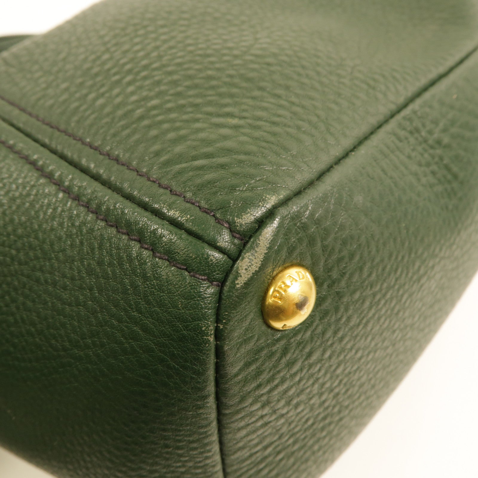 PRADA 牛皮皮革Side Pocket 2 Way Shoulder Bag手挽肩背兩用袋
