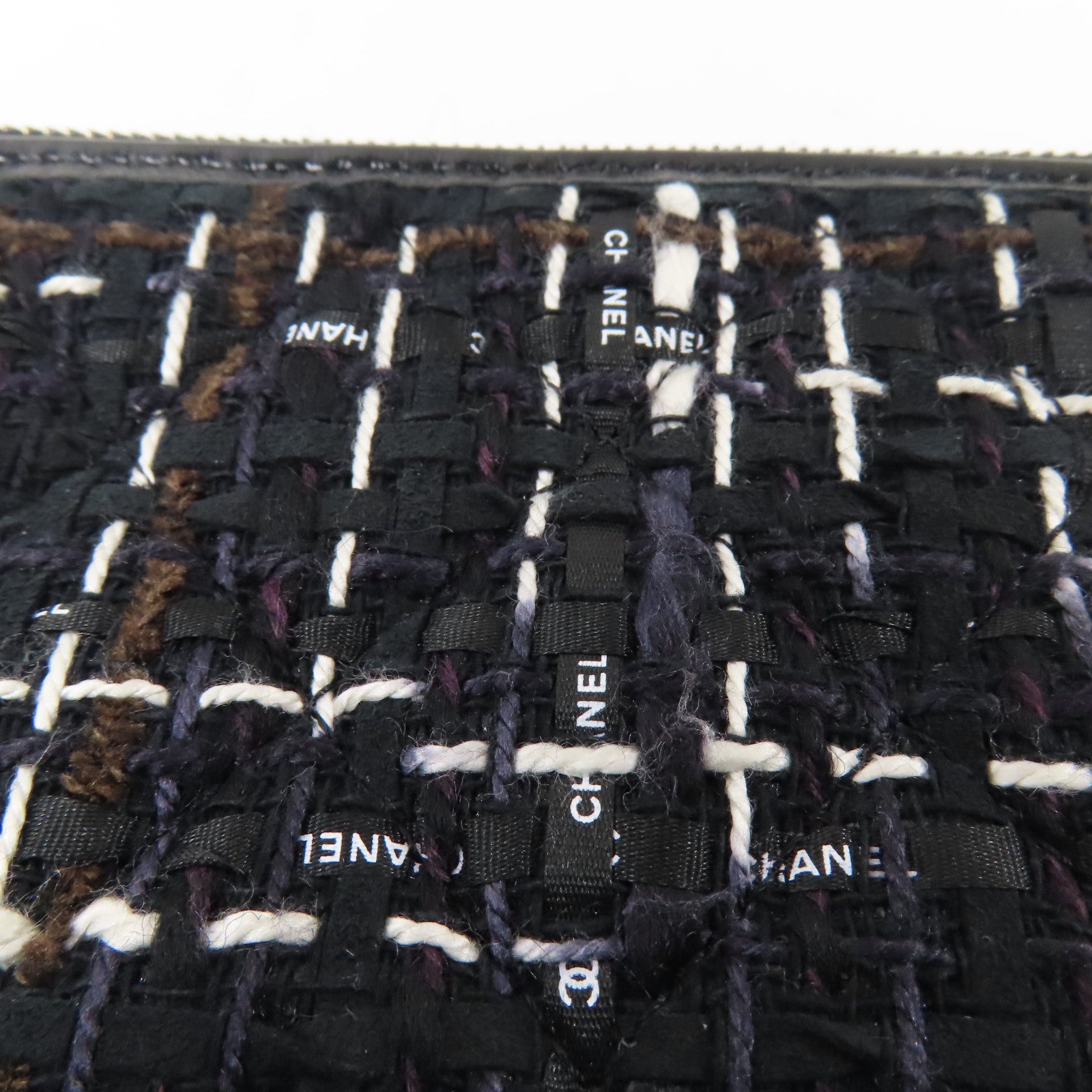 CHANEL 牛皮皮革/Tweed Clutch手拿包