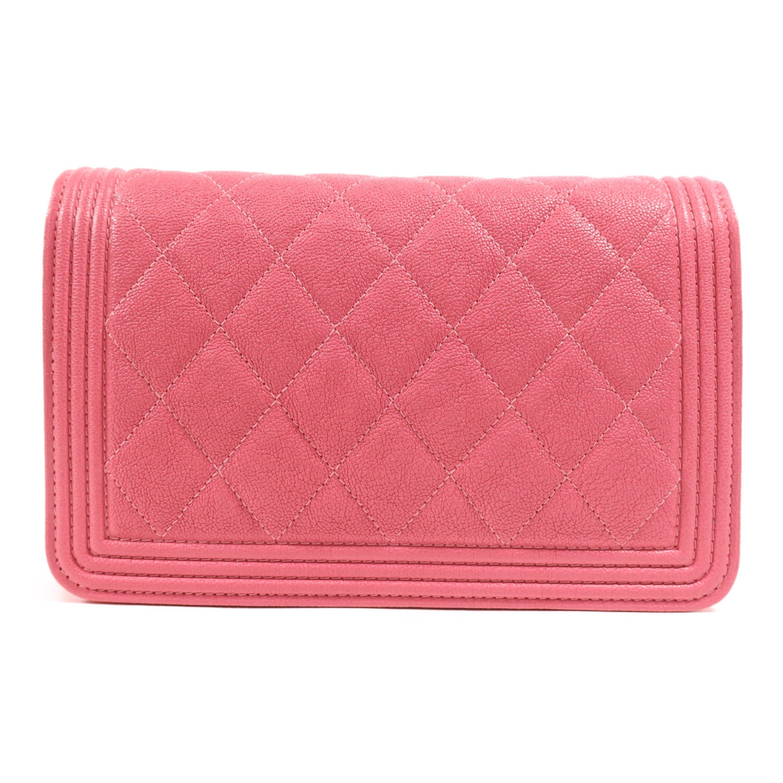CHANEL 【激減優惠】牛皮皮革WOC Wallet On Chain金扣肩背袋