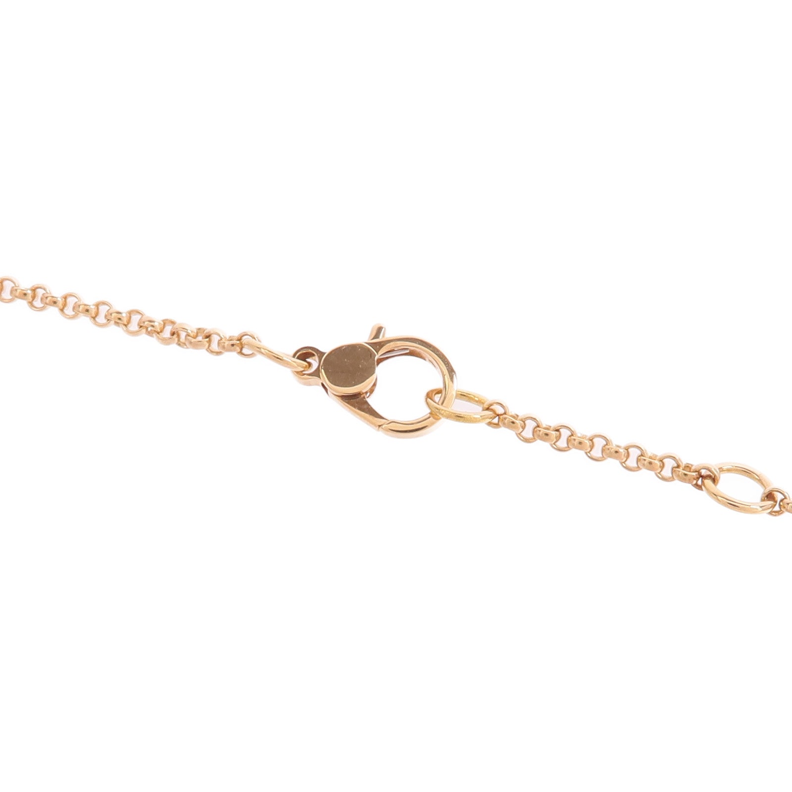 HERMES 18K玫瑰金Ex-Libris Necklace鑽石項鍊