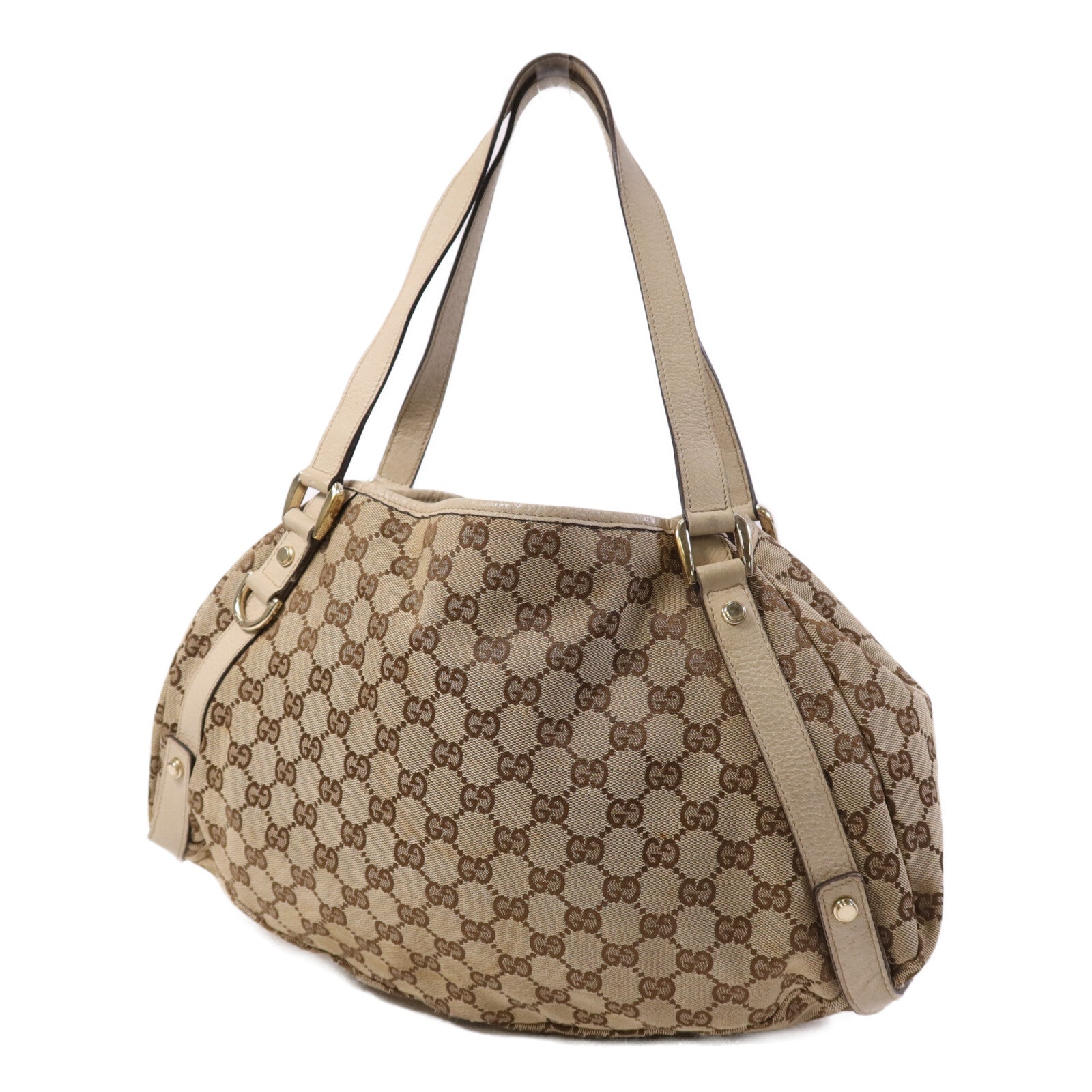 GUCCI 帆布Shoulder Bag金扣肩背袋