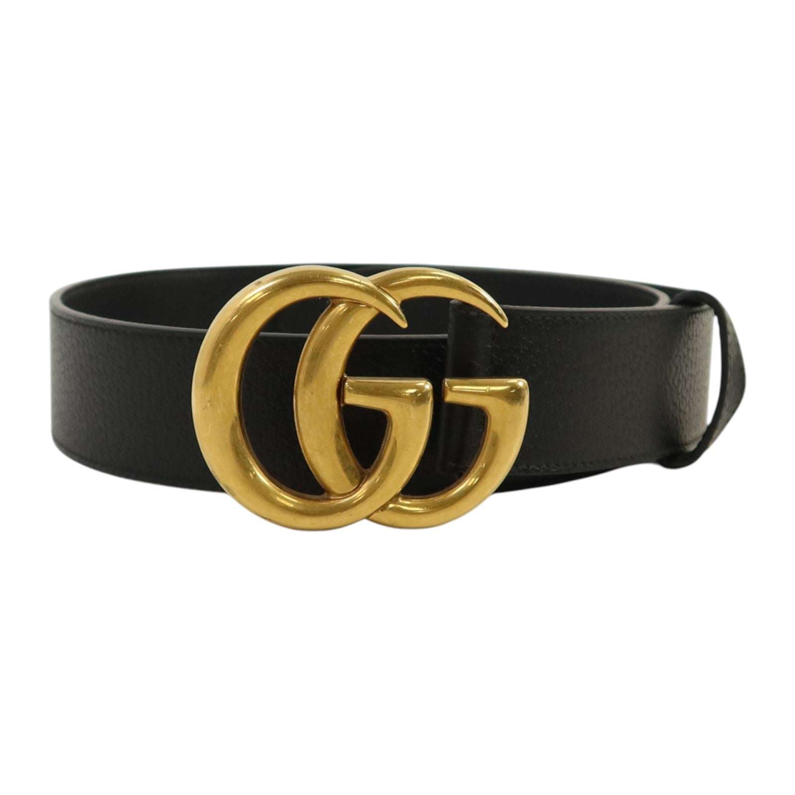 GUCCI 牛皮皮革Belt 75cm金扣皮帶
