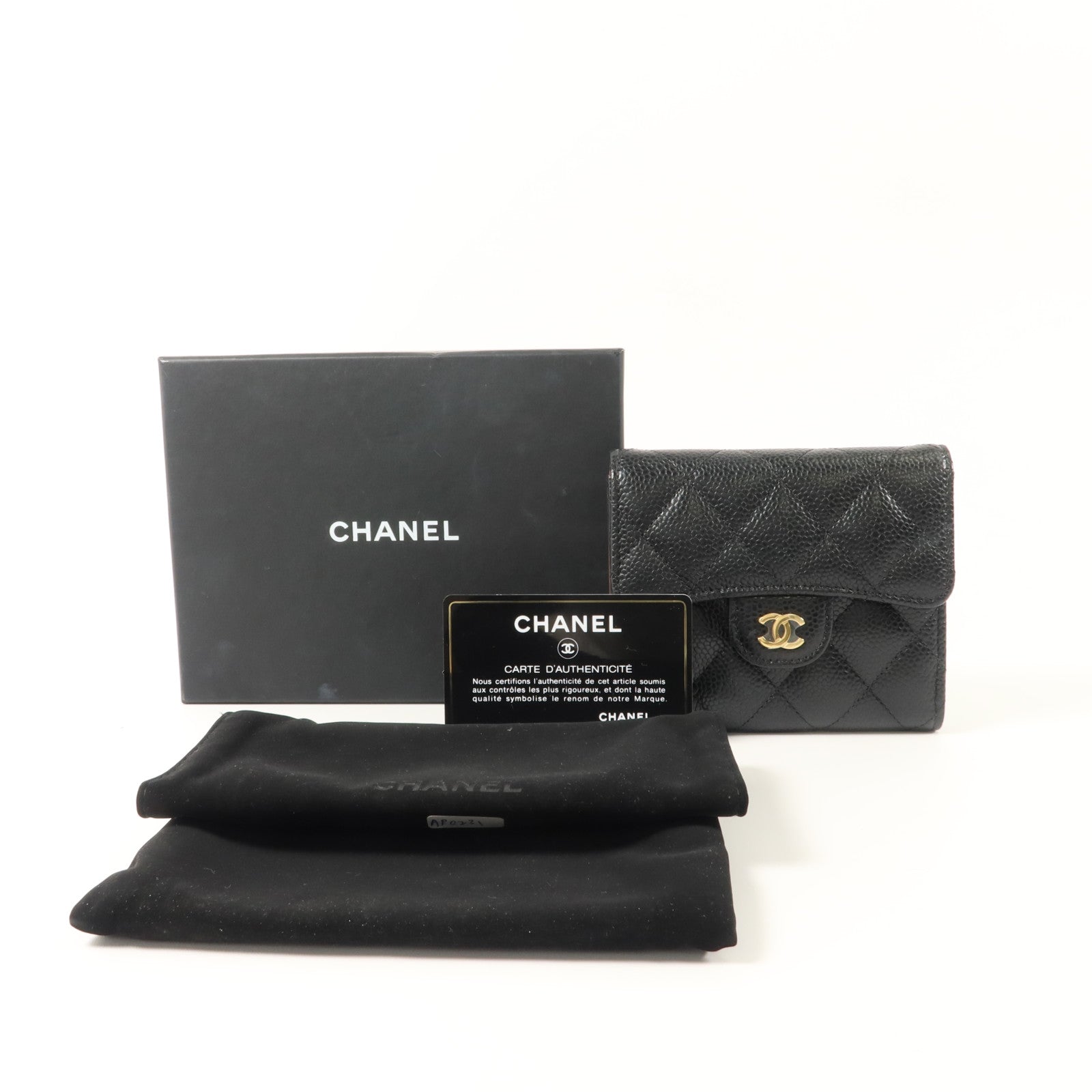CHANEL 牛皮皮革Classic Flap Wallet Small錢包