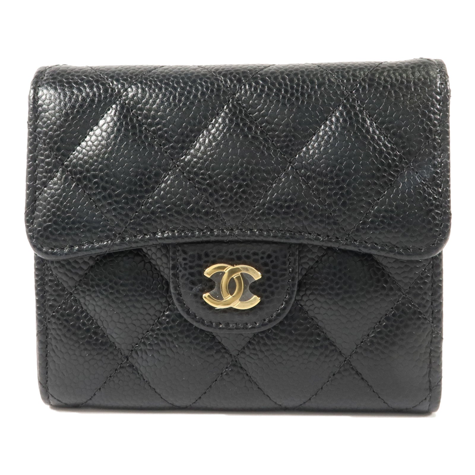 CHANEL 牛皮皮革Classic Flap Wallet Small錢包