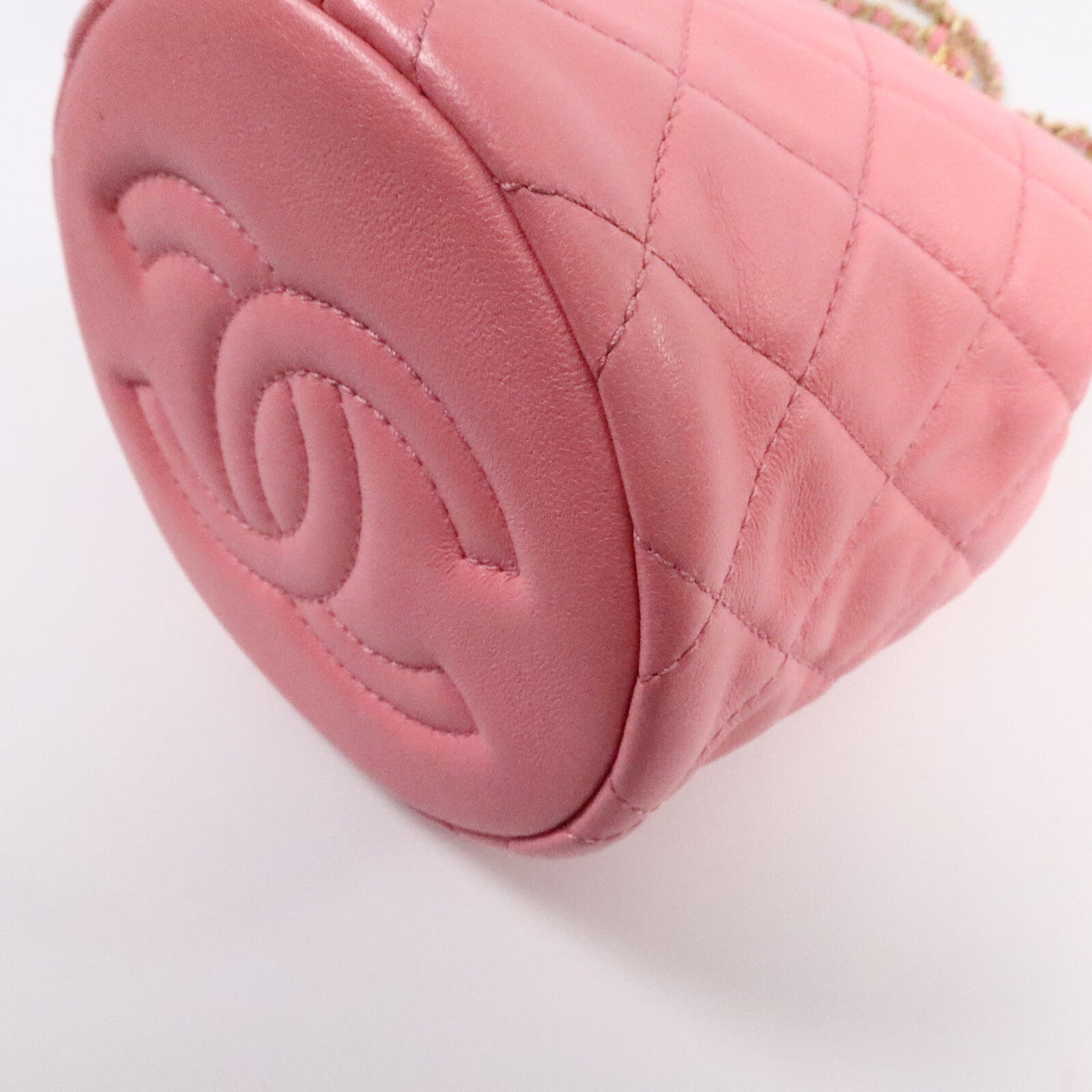 CHANEL 羊皮皮革Bucket Bag鏈帶肩背袋
