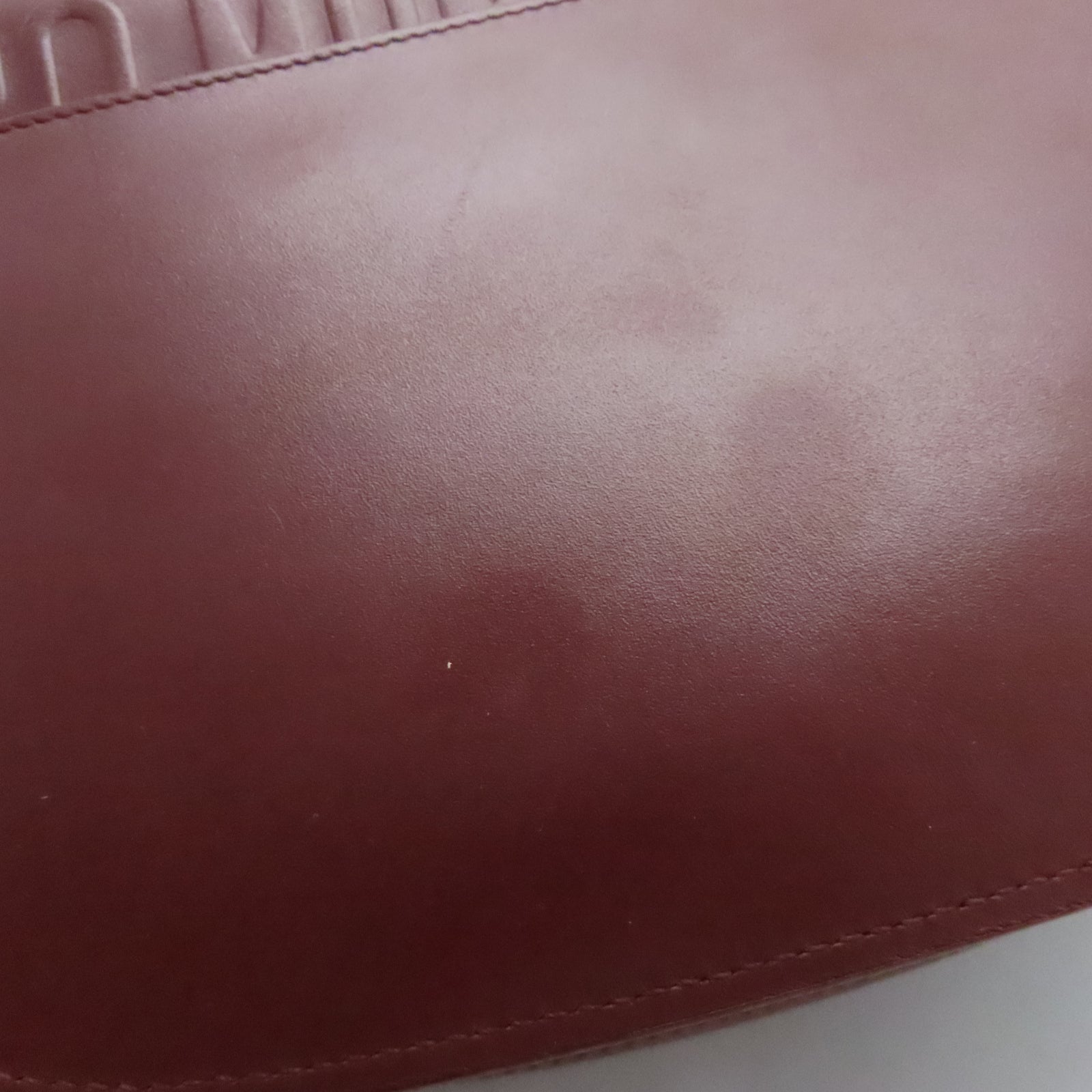 Dior 牛皮皮革Bobby M金扣肩背袋酒紅色