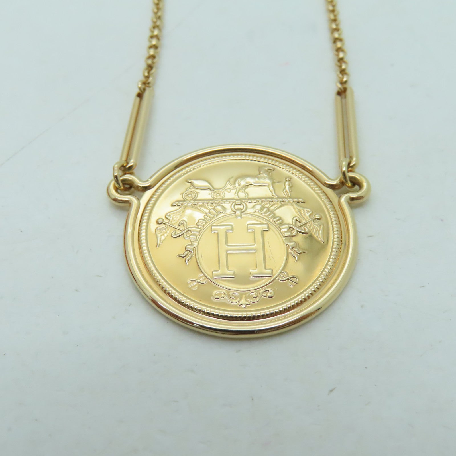 HERMES **【激減優惠】18K玫瑰金Ex-Libris Pendant項鍊