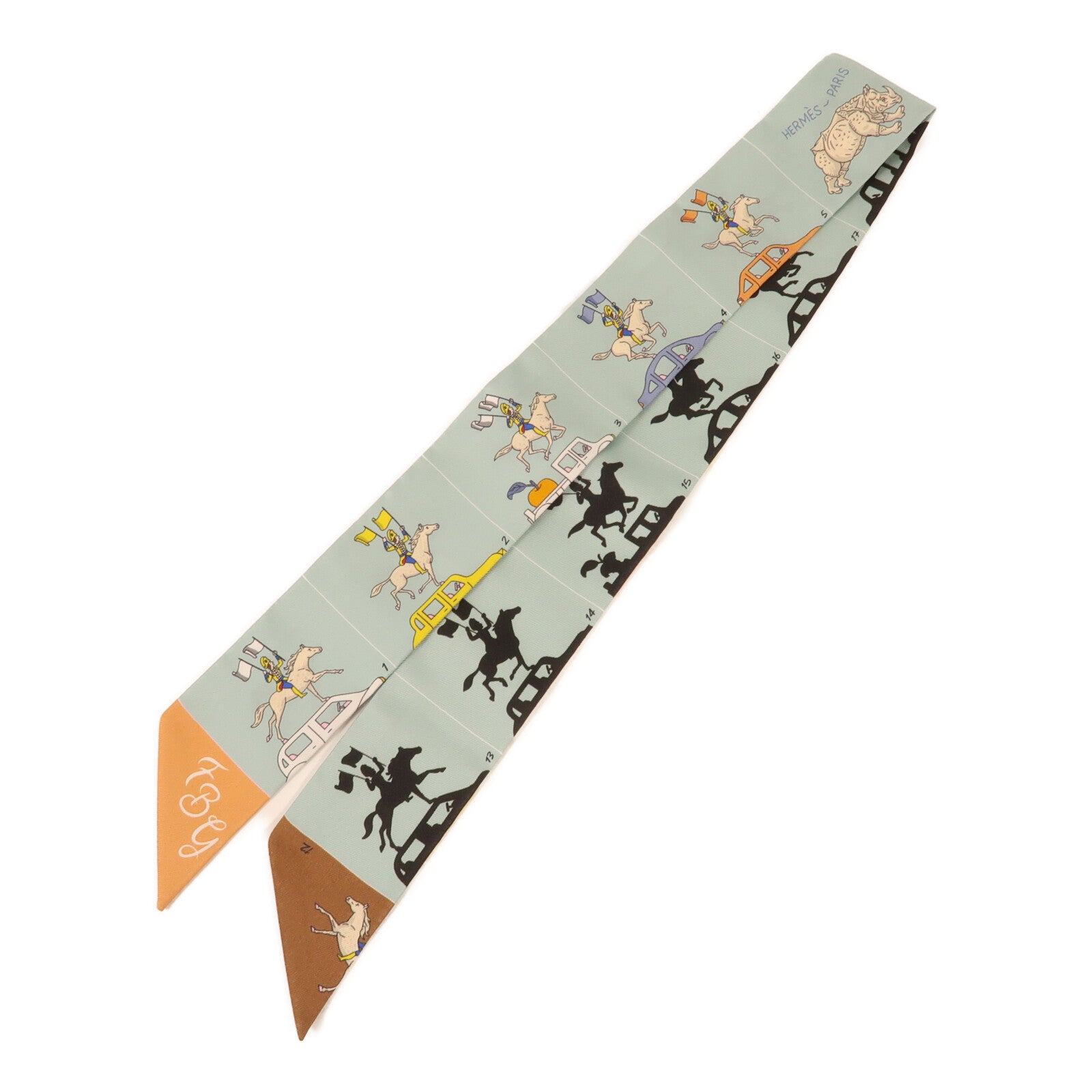 HERMES 絲質Twilly絲巾