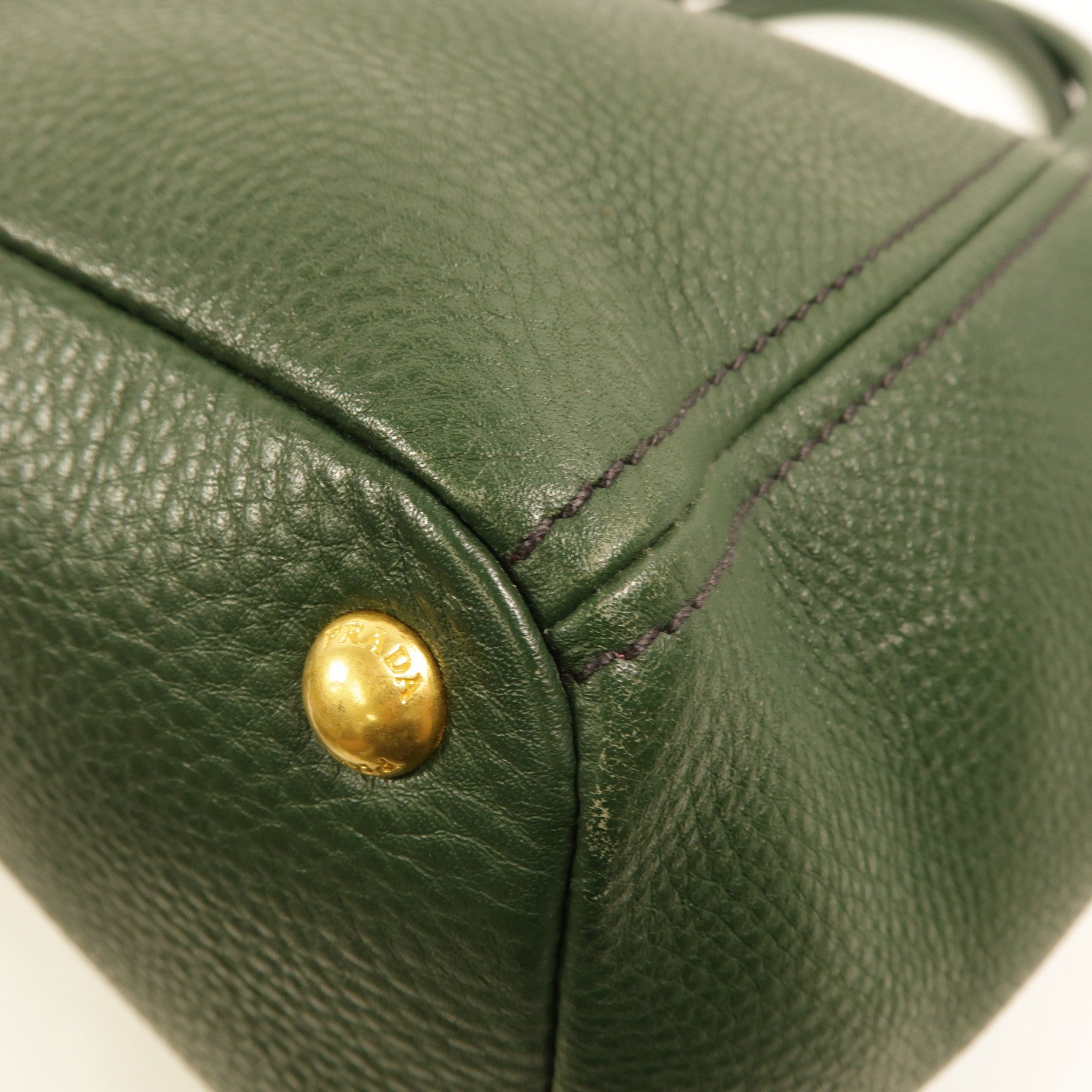 PRADA 牛皮皮革Side Pocket 2 Way Shoulder Bag手挽肩背兩用袋