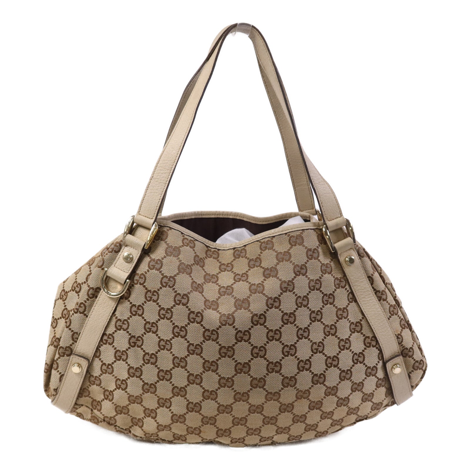 GUCCI 帆布Shoulder Bag金扣肩背袋