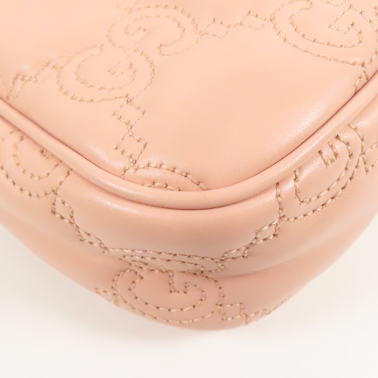 GUCCI 牛皮皮革GG Matelasse金扣鏈帶肩背袋