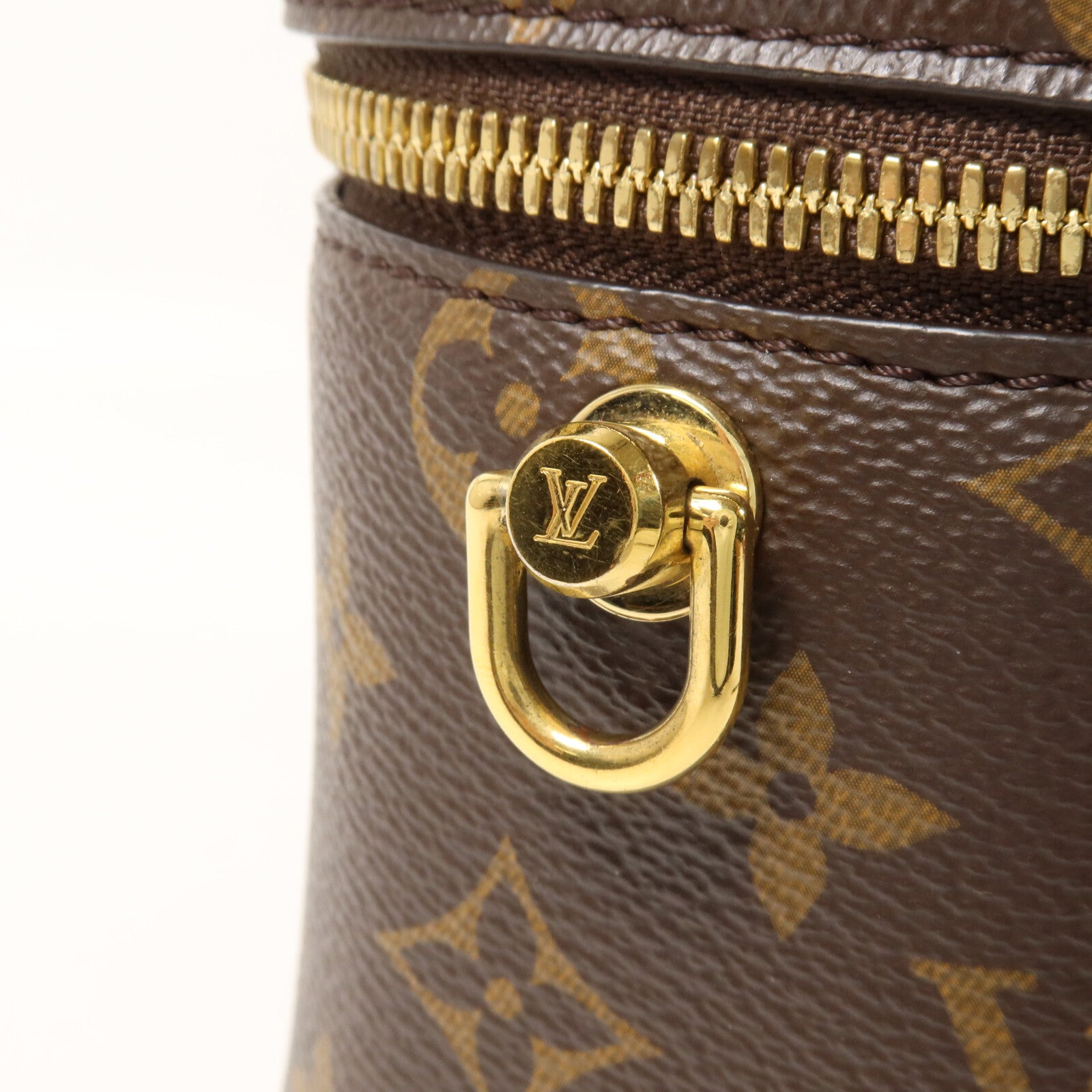 LOUIS VUITTON Monogram Reverse Vanity PM鏈帶手挽肩背兩用袋棕色