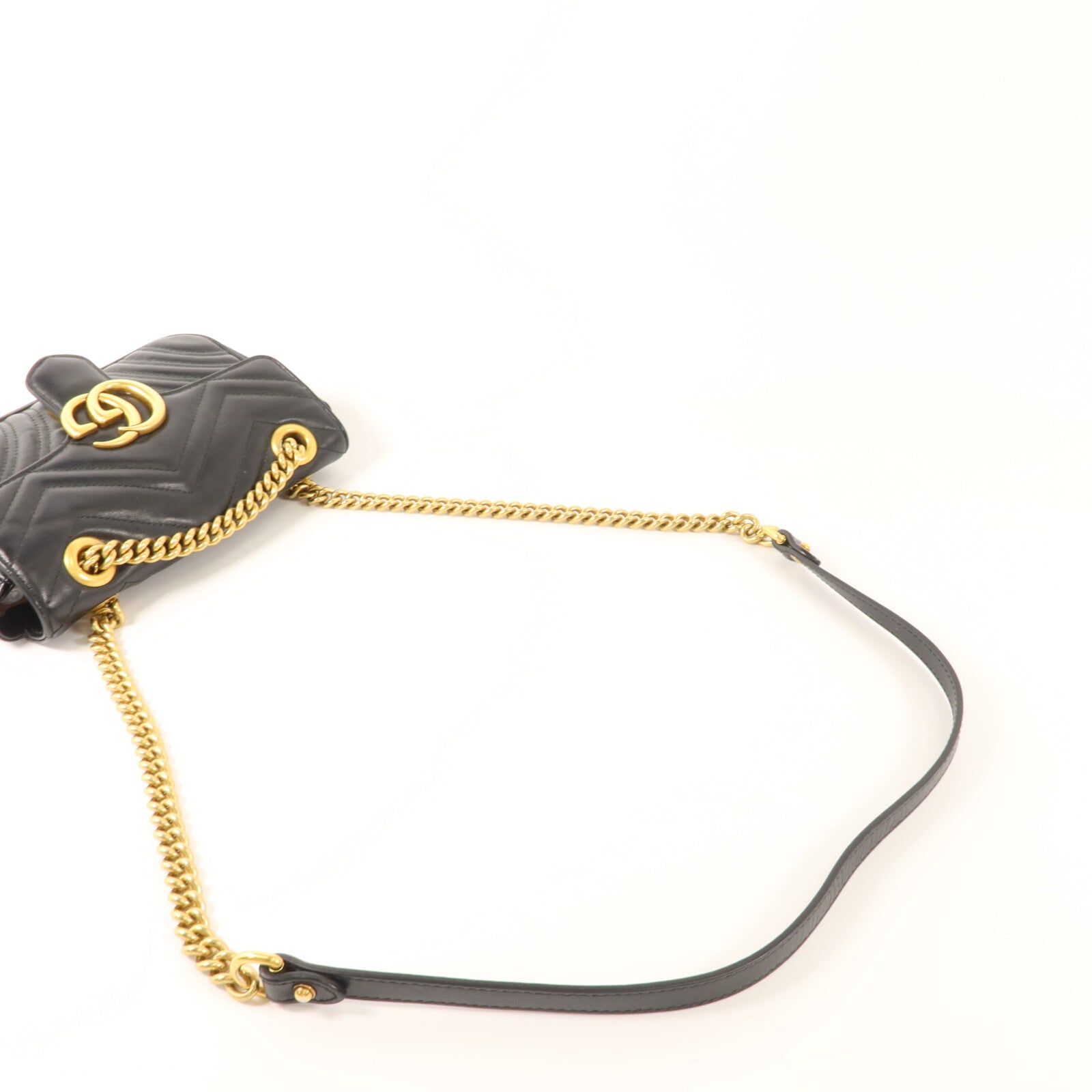 GUCCI 牛皮皮革GG Marmont Small鏈帶肩背袋