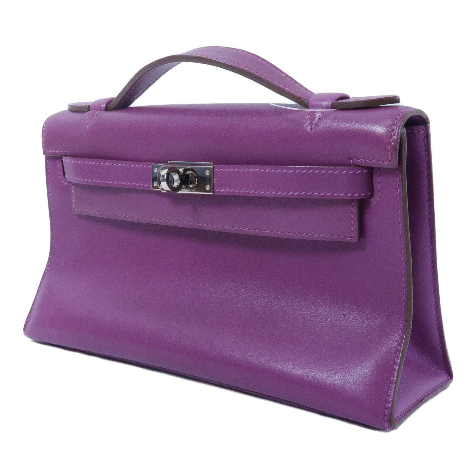HERMES Swift皮革Kelly Pochette手挽袋Anemone
