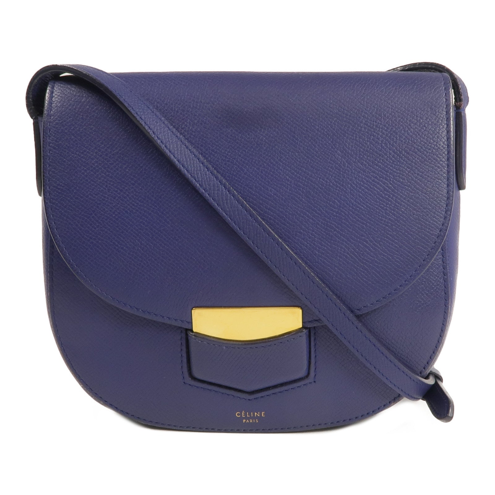 CELINE 【激減優惠】牛皮皮革Trotter Small金扣肩背袋