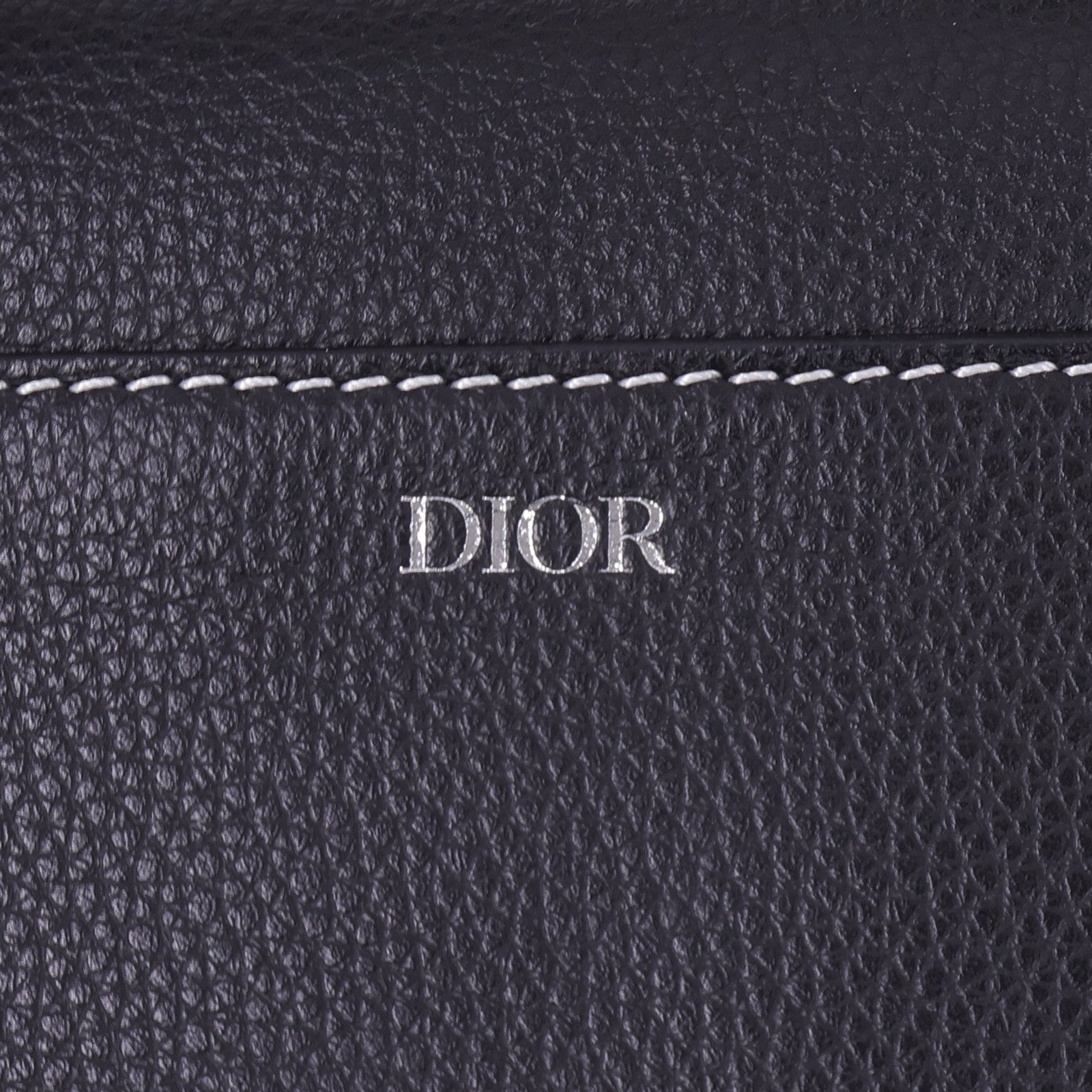 Dior 牛皮皮革Saddle Bag銀扣肩背袋