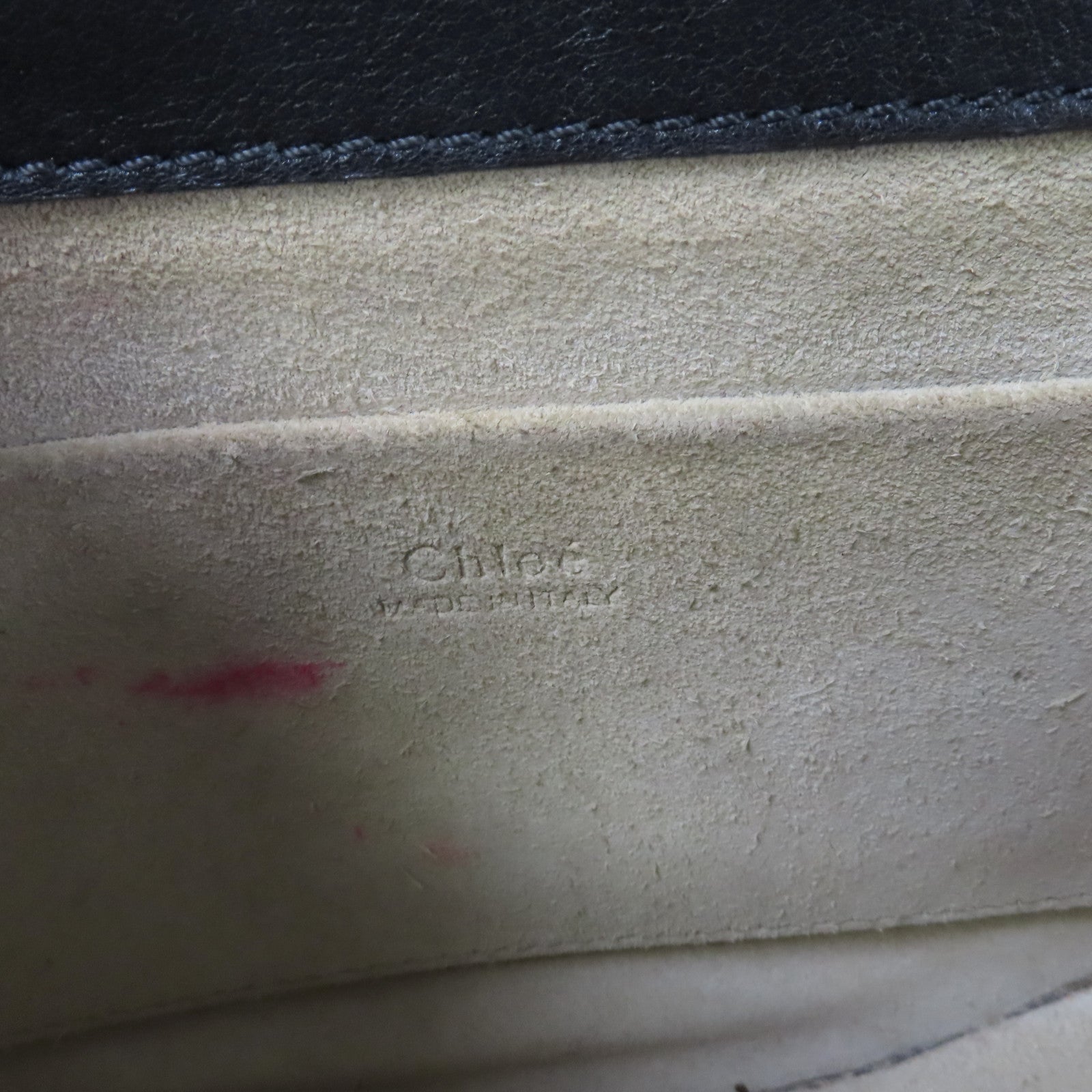 Chloe 牛皮皮革Shoulder Bag金扣肩背袋黑色