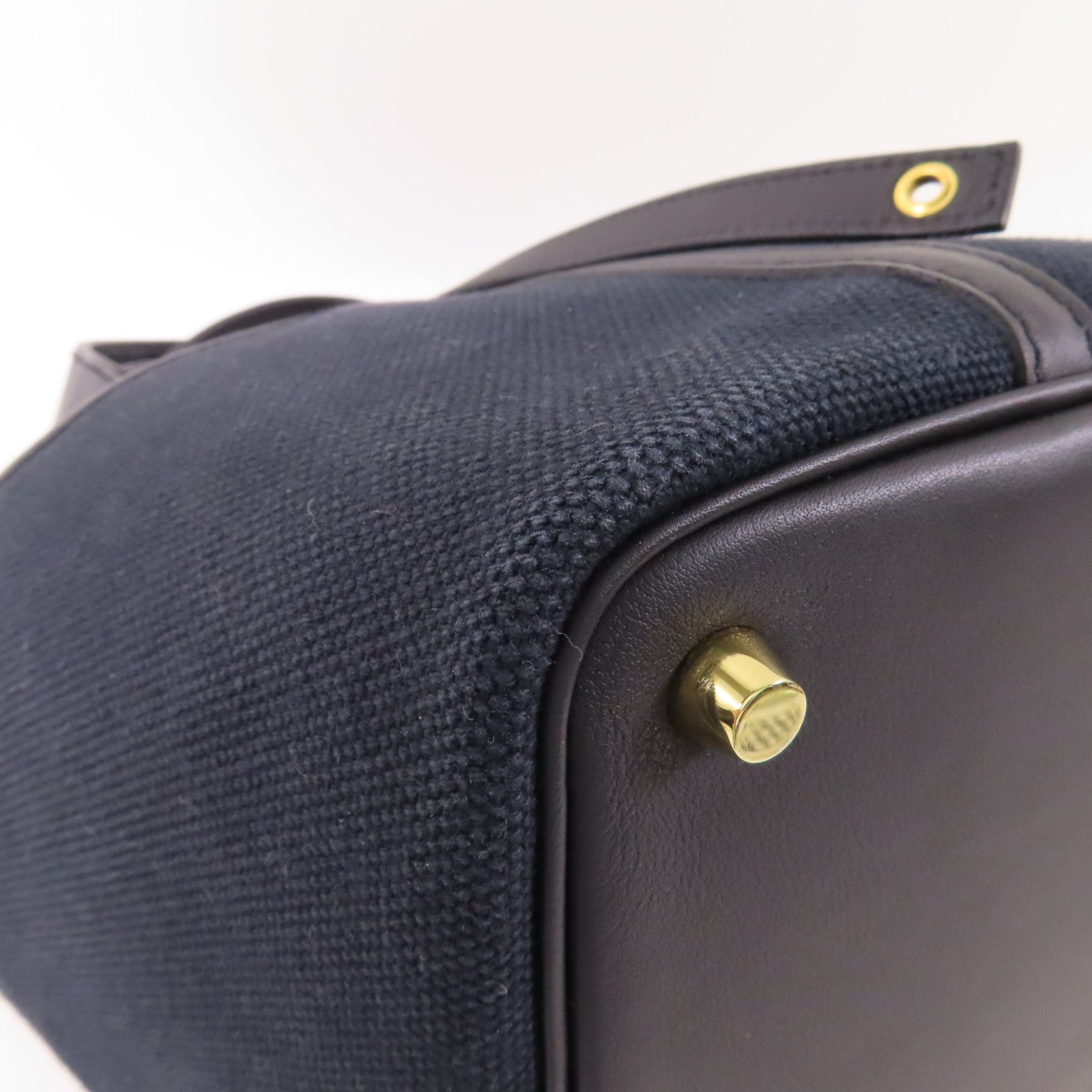HERMES 帆布/Swift皮革Picotin PM Cargo金扣手挽袋Noir