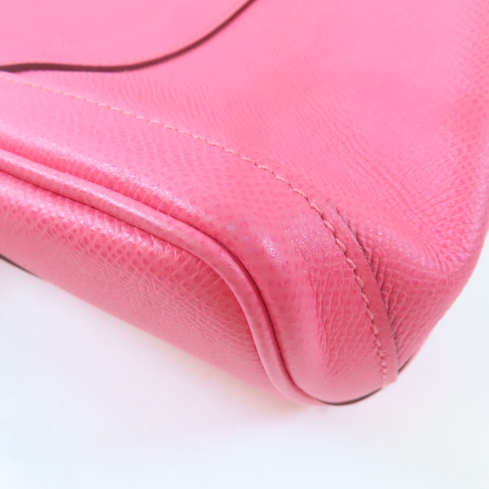 HERMES Veau Epsom皮革Garden Party TPM銀扣手挽袋Rose Azalee/桃色