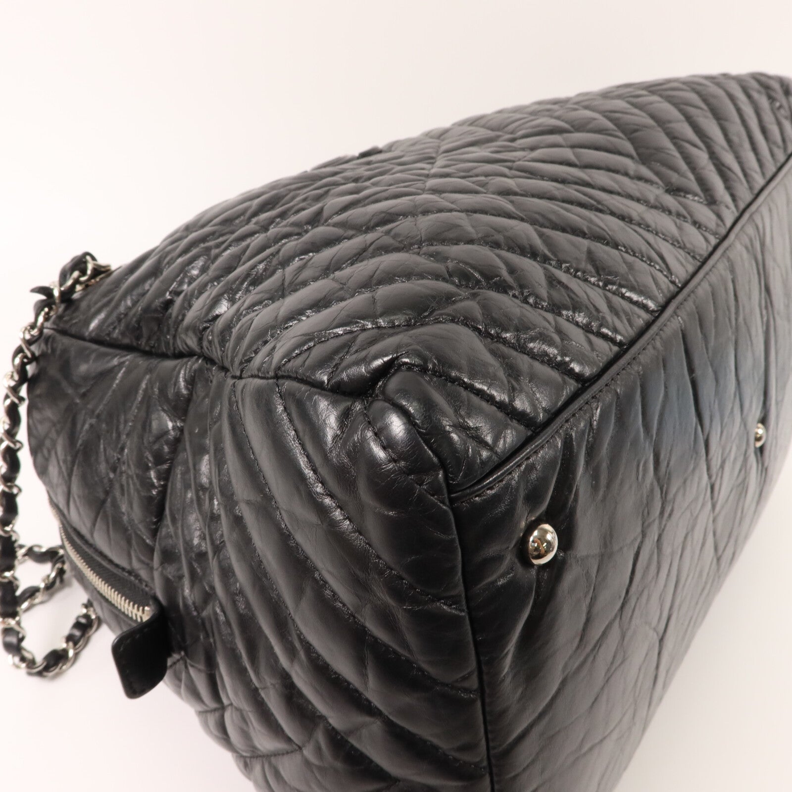 CHANEL 牛皮皮革Shoulder Bag鏈帶手挽肩背兩用袋